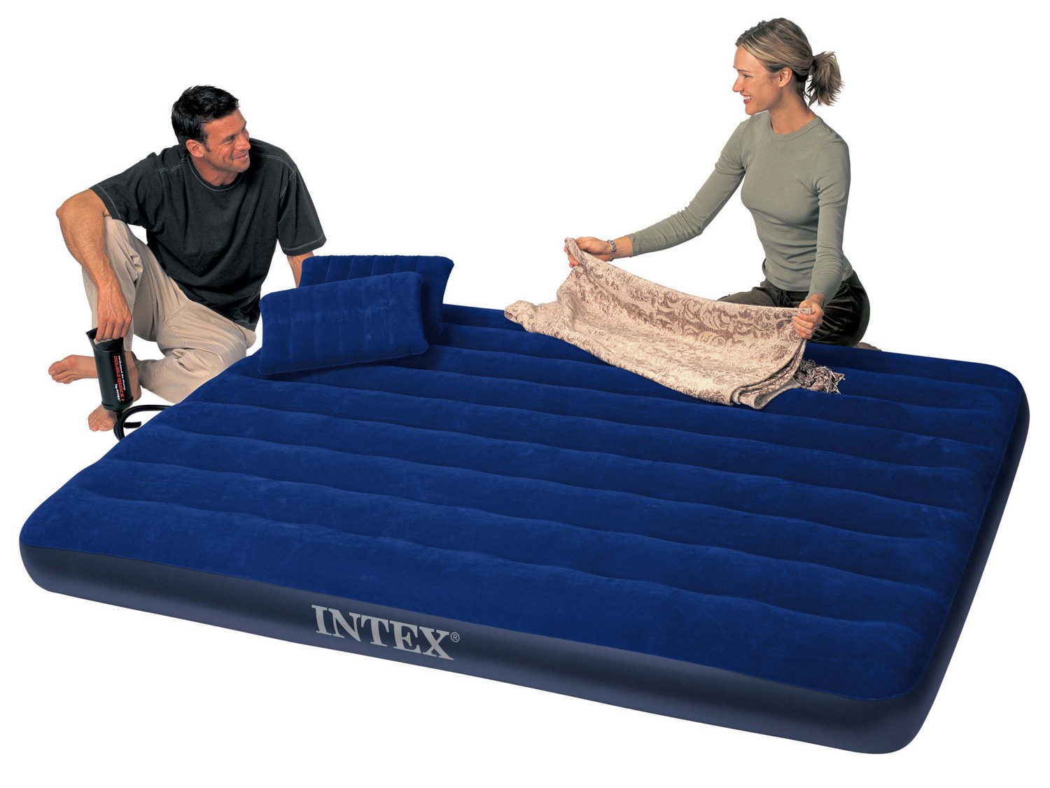 Täispuhutav madrats 203x152x22 cm kolbpumbaga INTEX 68765 - Image 4