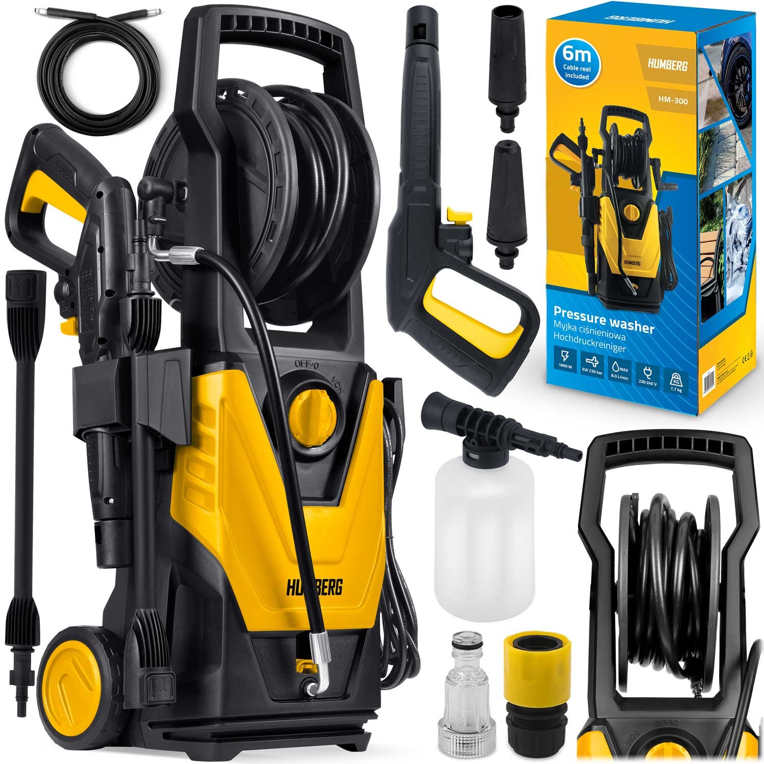 Humberg HM-300 1800W rull-survepesur