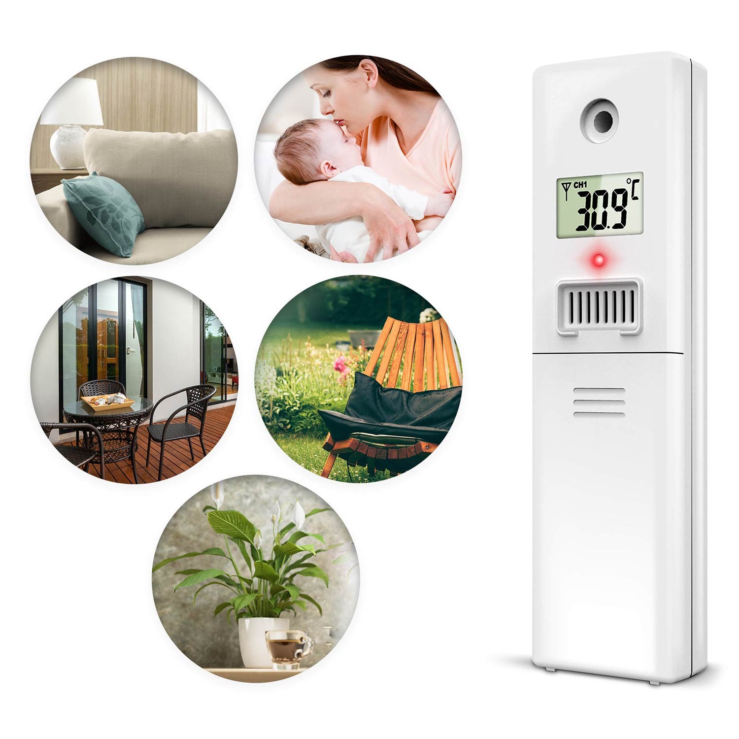 Berdsen BD-905 ilmajaama saatja, valge - Image 7