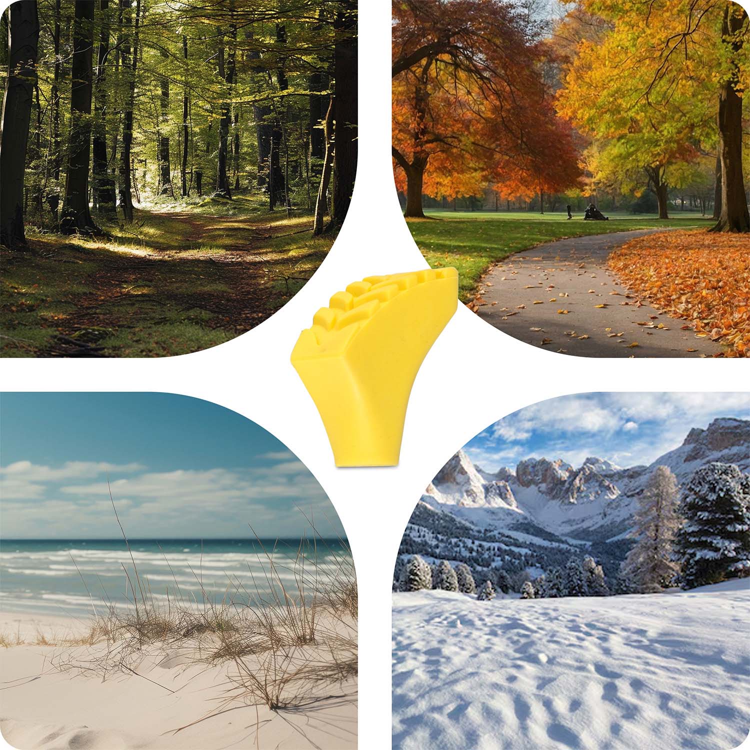 Neo-Sport kepikõnni kepikatted, 10 tk, kollased - Image 4