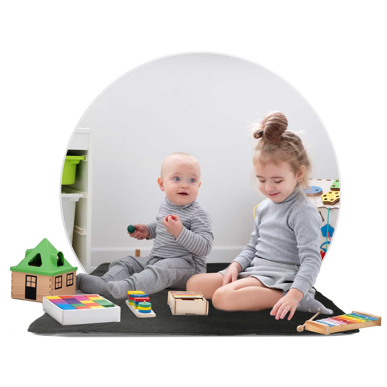 Lastemaja telk lambiga - valge - Image 15