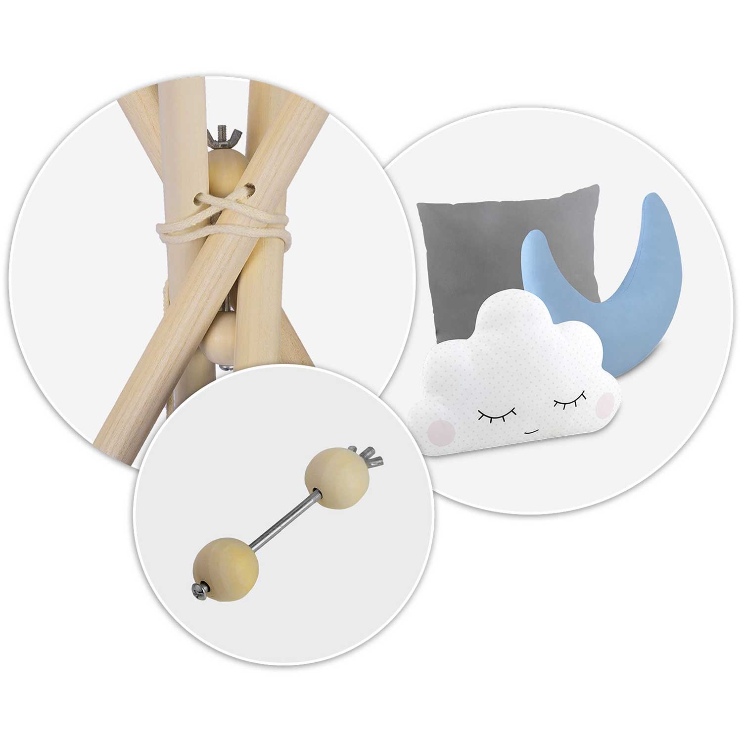 NK-406 Nukido tipi telk lastele - hall - Image 7