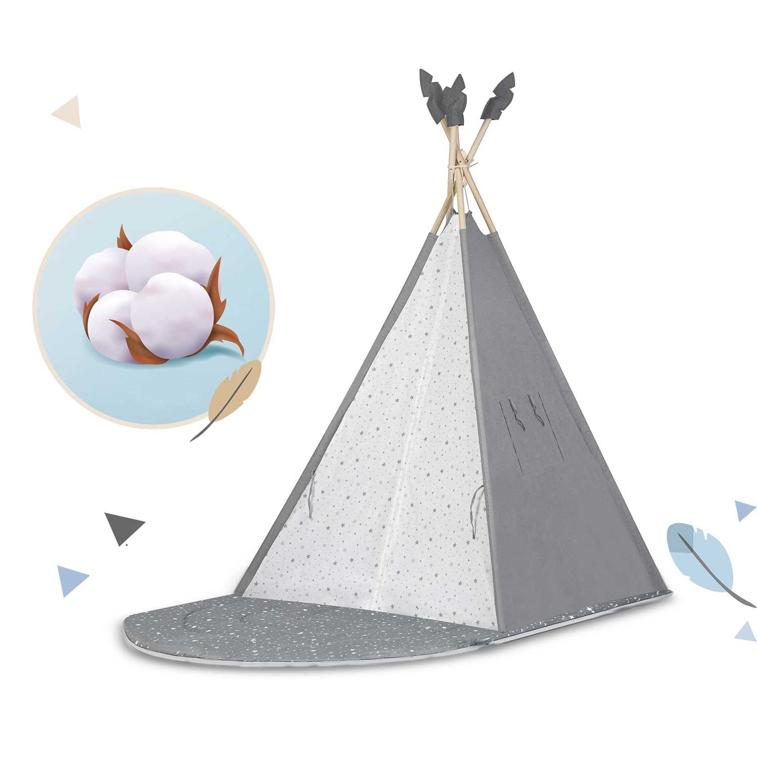 NK-406 Nukido tipi telk lastele - hall - Image 9