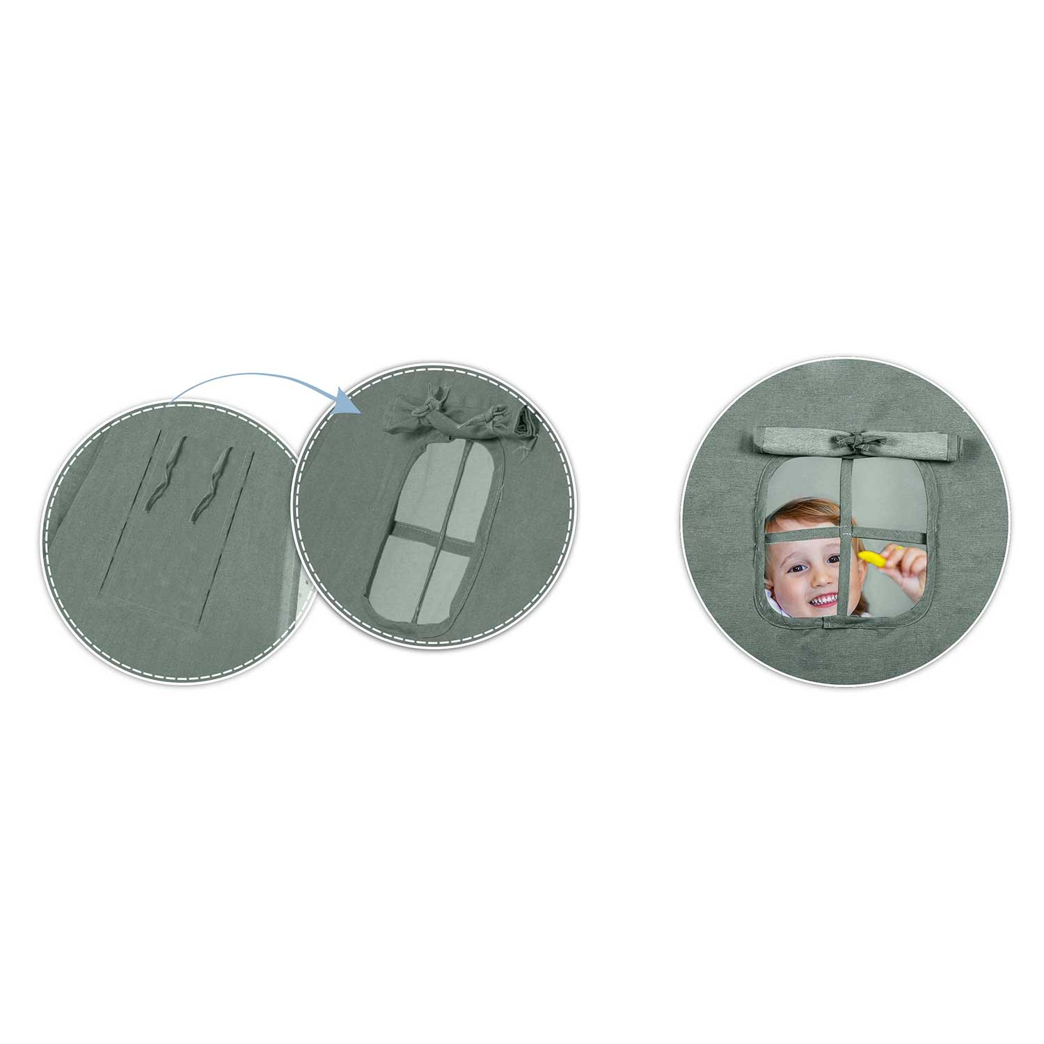 NK-406 Nukido tipi telk lastele - roheline - Image 8