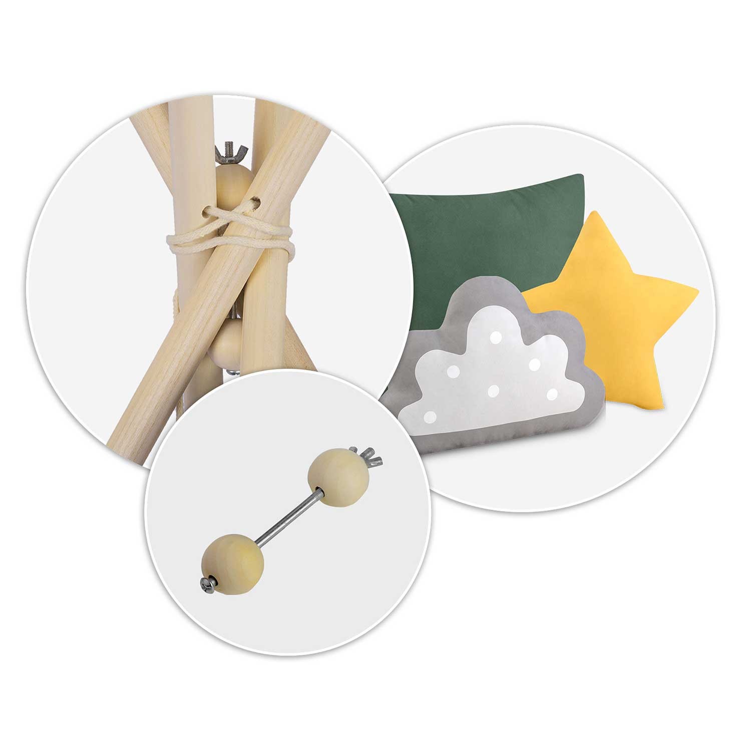 NK-406 Nukido tipi telk lastele - roheline - Image 12