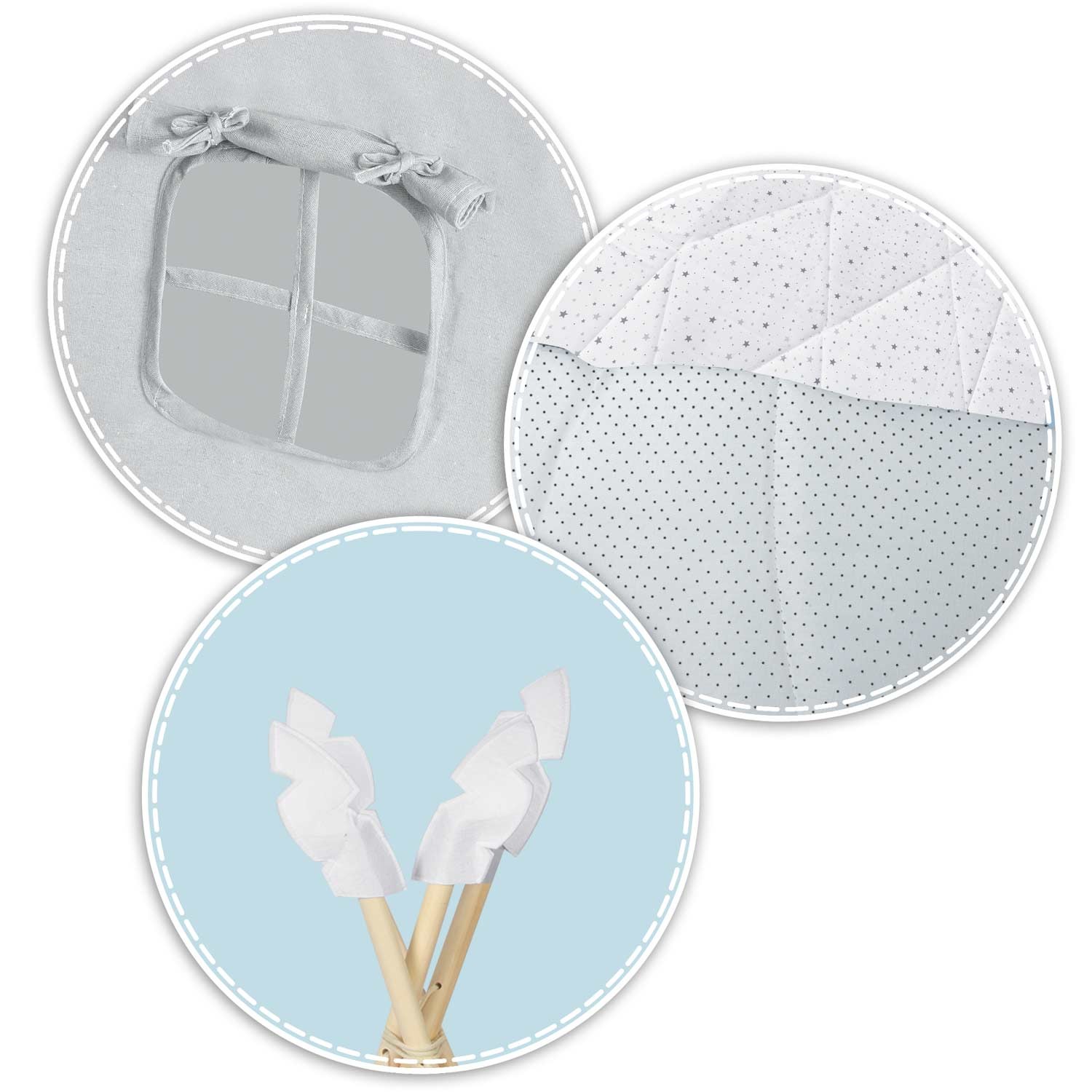 NK-406 Nukido laste tipi telk - helehall - Image 6