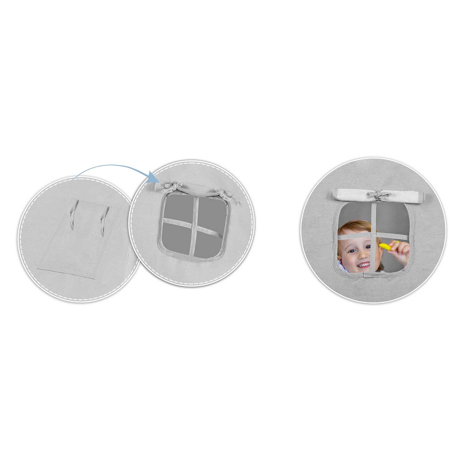 NK-406 Nukido laste tipi telk - helehall - Image 9