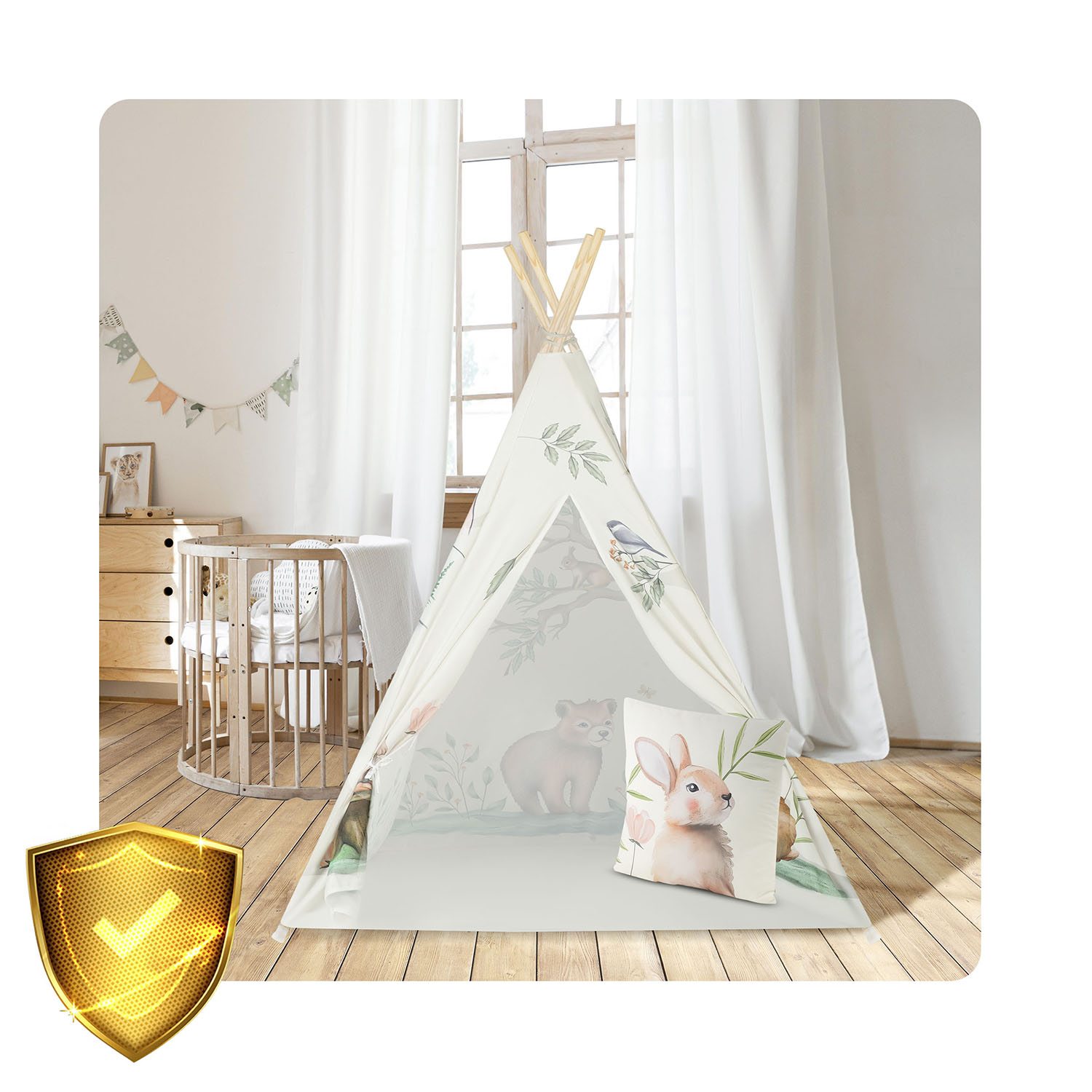 Nukido tipi telk lastele - beež - Image 9