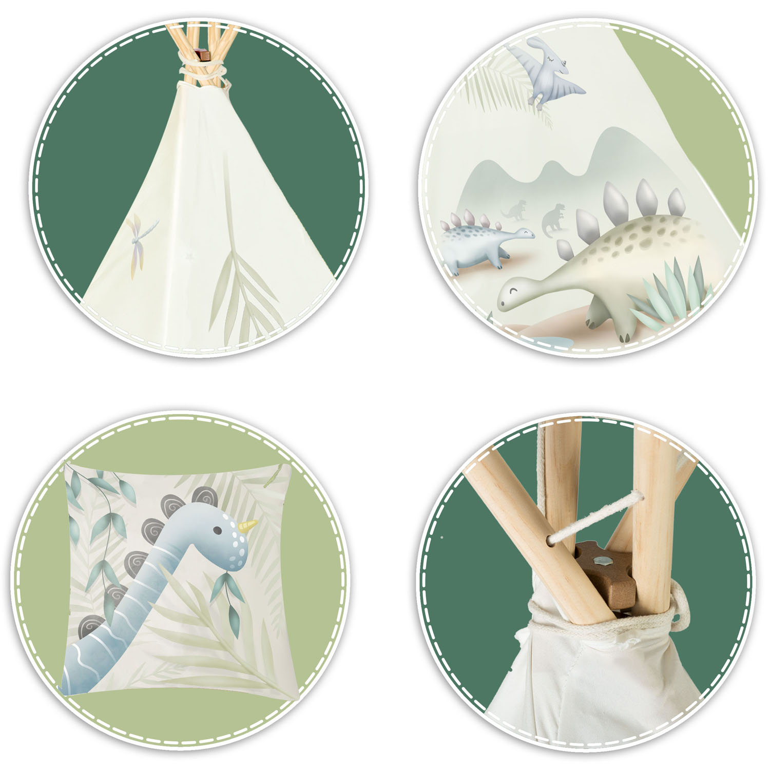 Nukido tipi telk lastele - dinosaurused - Image 7