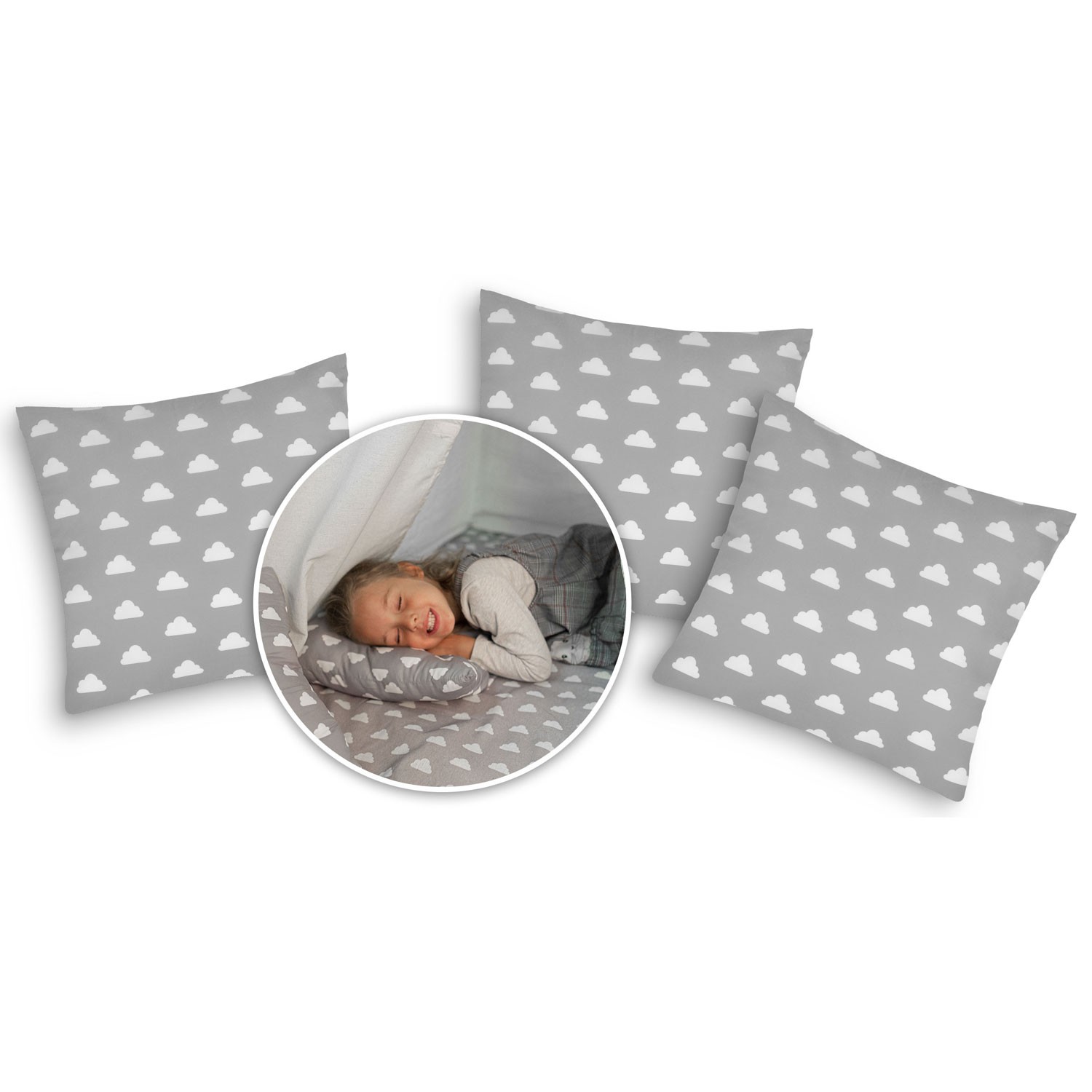 Laste tipii-telk pärja ja tuledega - helehall pilvedega - Image 10