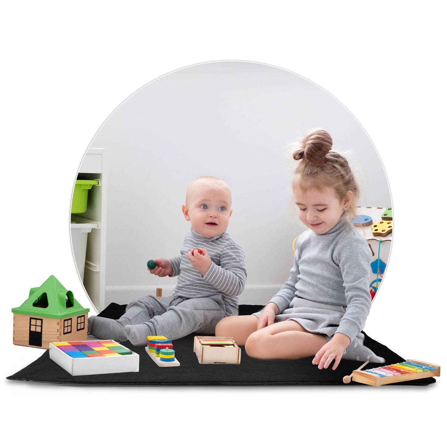 Laste tipii-telk vaniku ja tuledega - mustvalge pandaga - Image 16