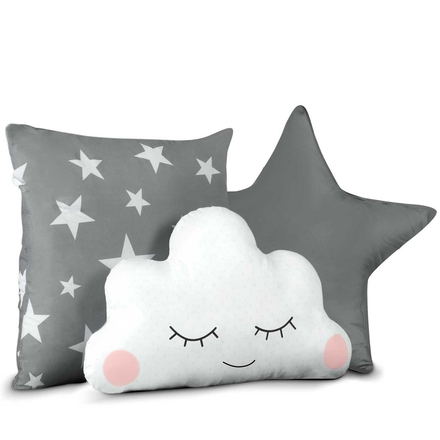 Nukido tipi telk lastele pärja ja tuledega - hall tähtedega - Image 15