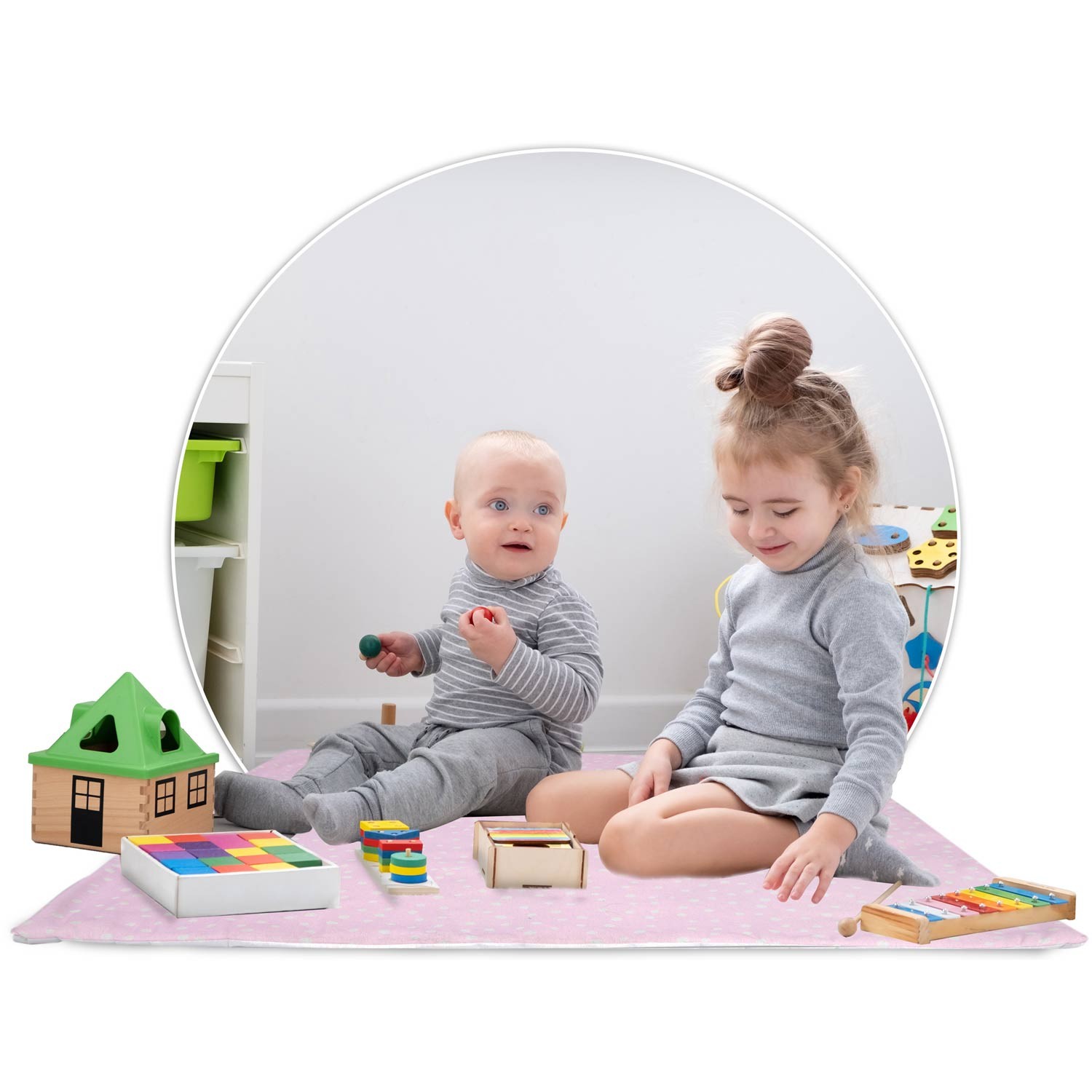 Laste tipii telk tuledega - roosa täppidega - Image 15