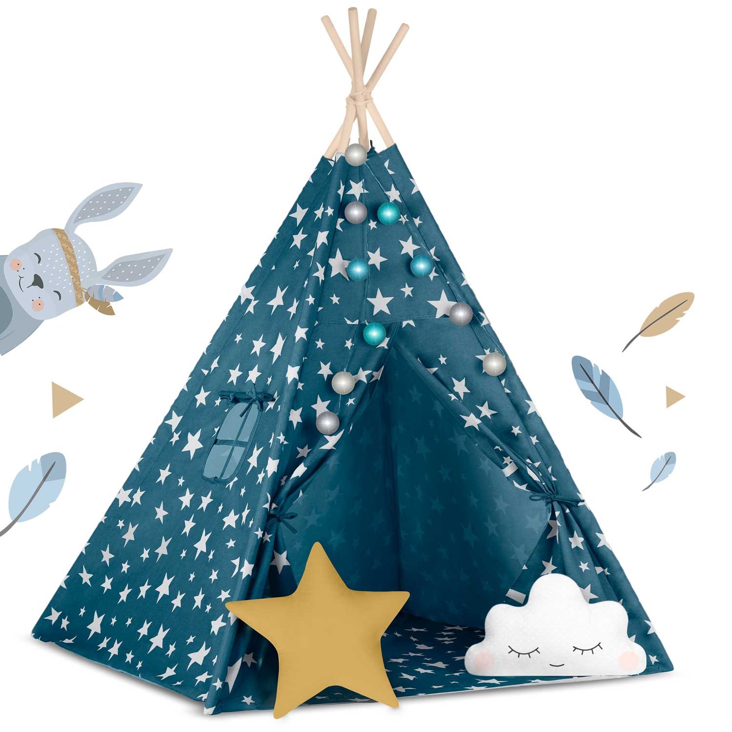 Nukido laste tipii telk tuledega - sinine - Image 3