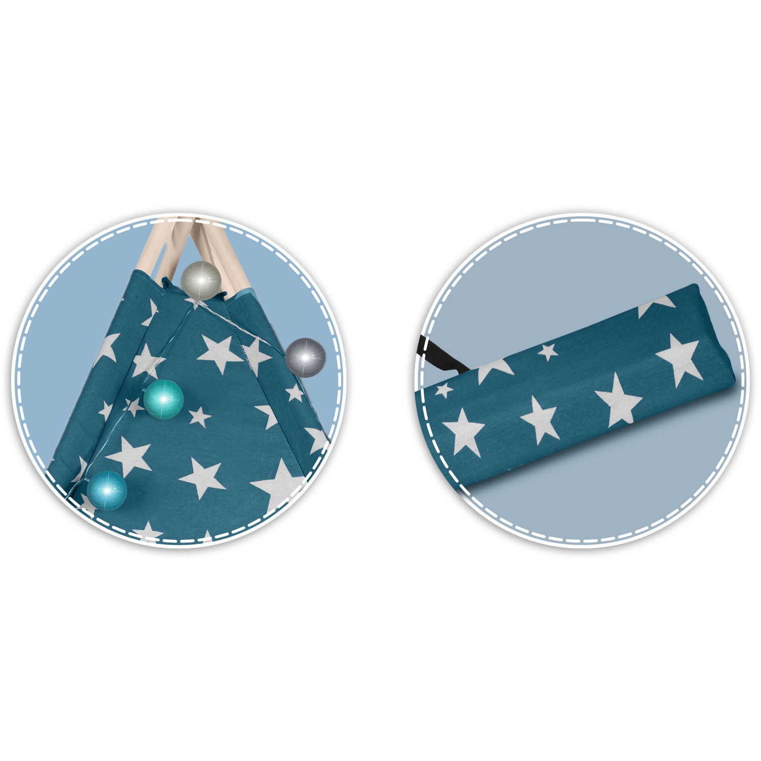 Nukido laste tipii telk tuledega - sinine - Image 5