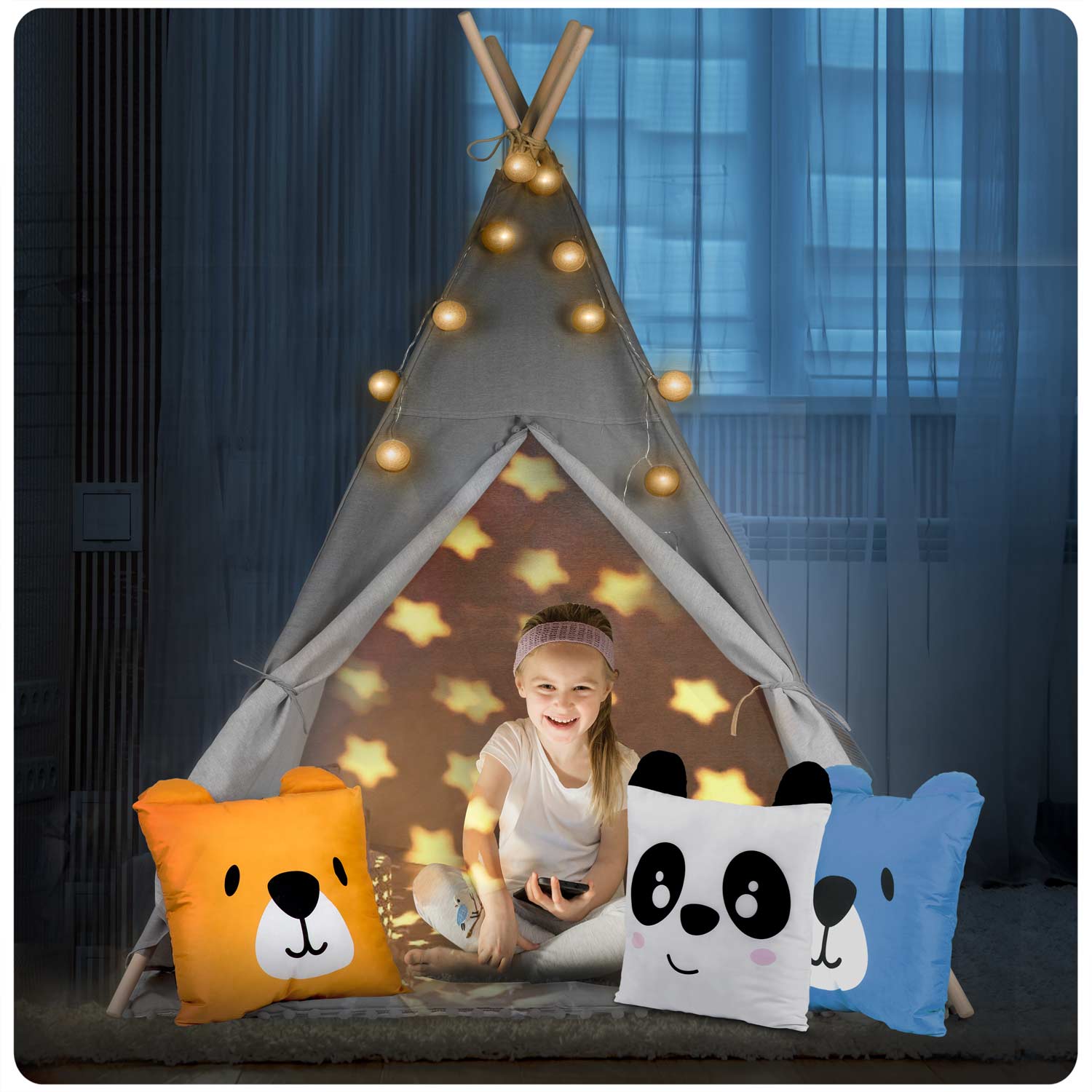 Nukido laste tipii telk tuledega - hall - Image 8