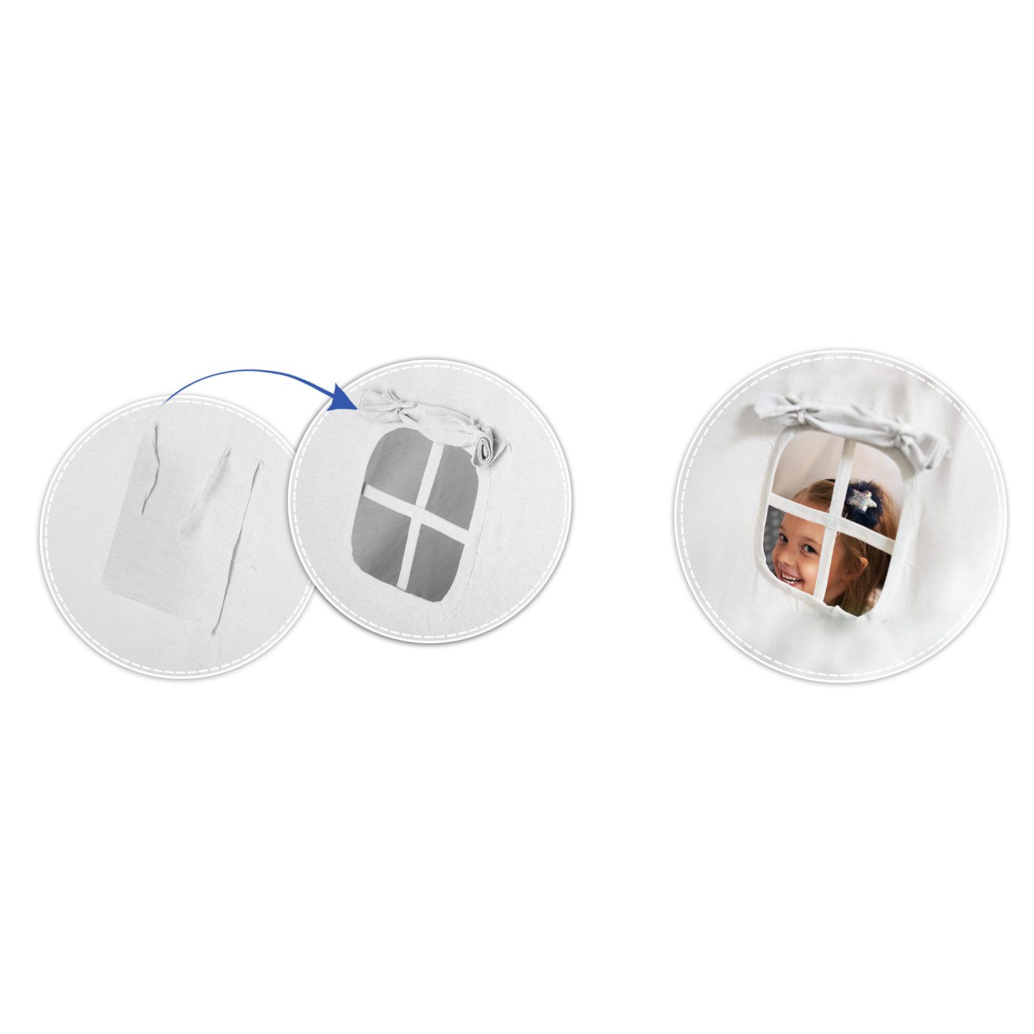 Nukido laste tiipee telk tuledega - tumesinine - Image 9