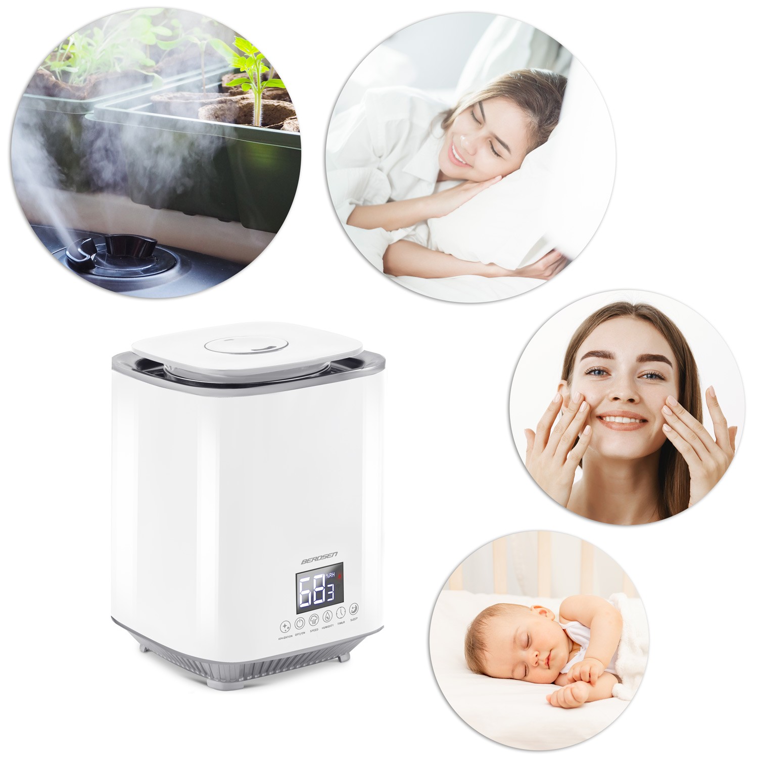 Berdsen BD-502 valge õhuniisutaja - Image 15