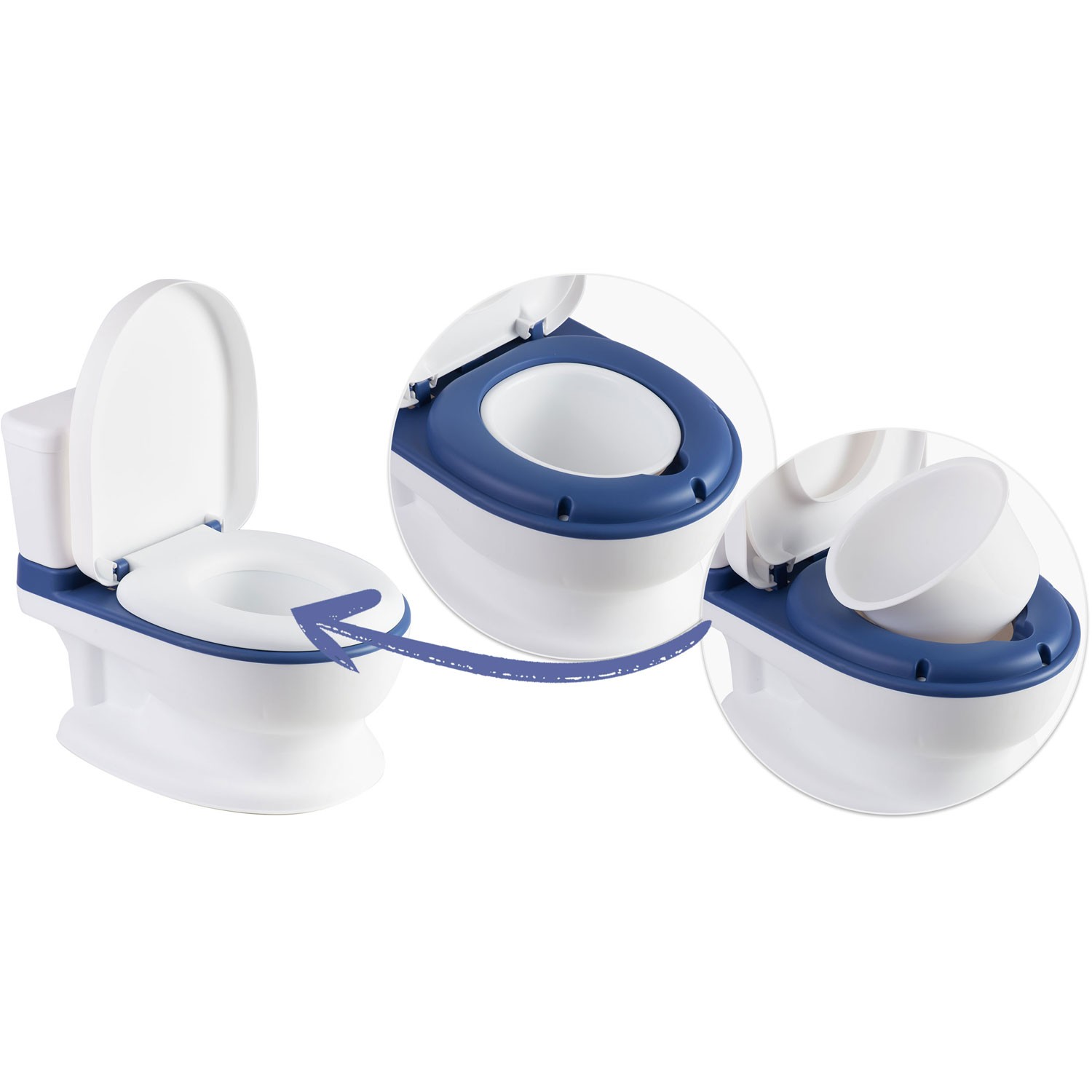 Laste pott meloodiaga RK-290 valge ja sinine - Image 10