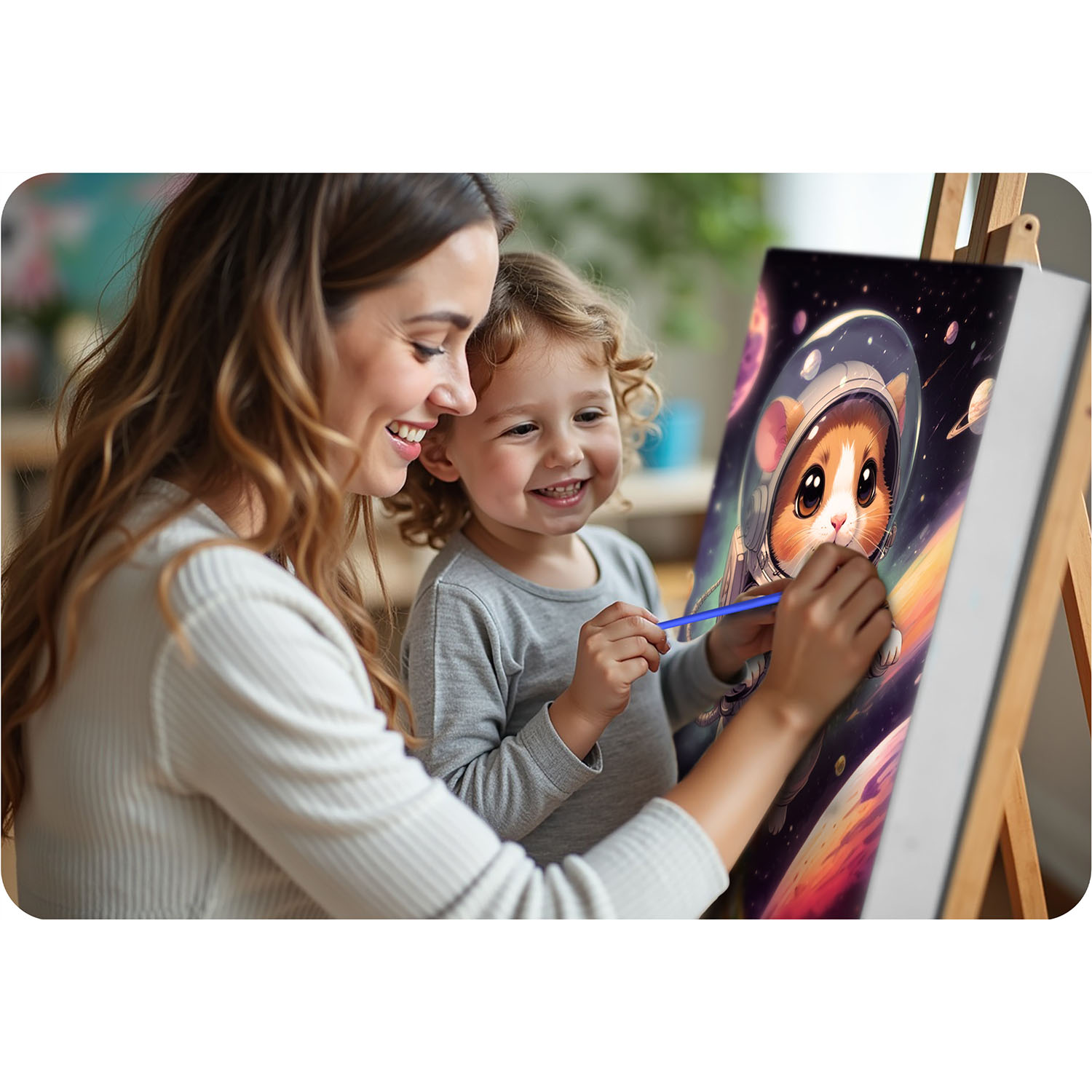 Maalitav pilt numbrite järgi 40x50 cm Massido Astronauta - Image 6