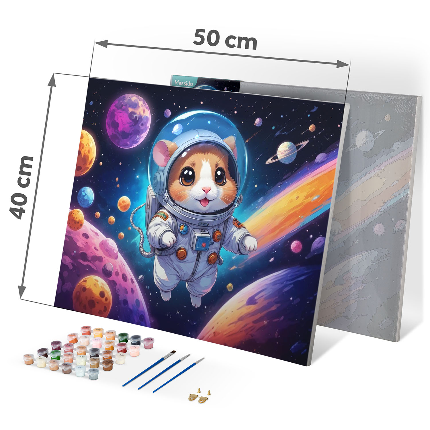 Maalitav pilt numbrite järgi 40x50 cm Massido Astronauta - Image 3