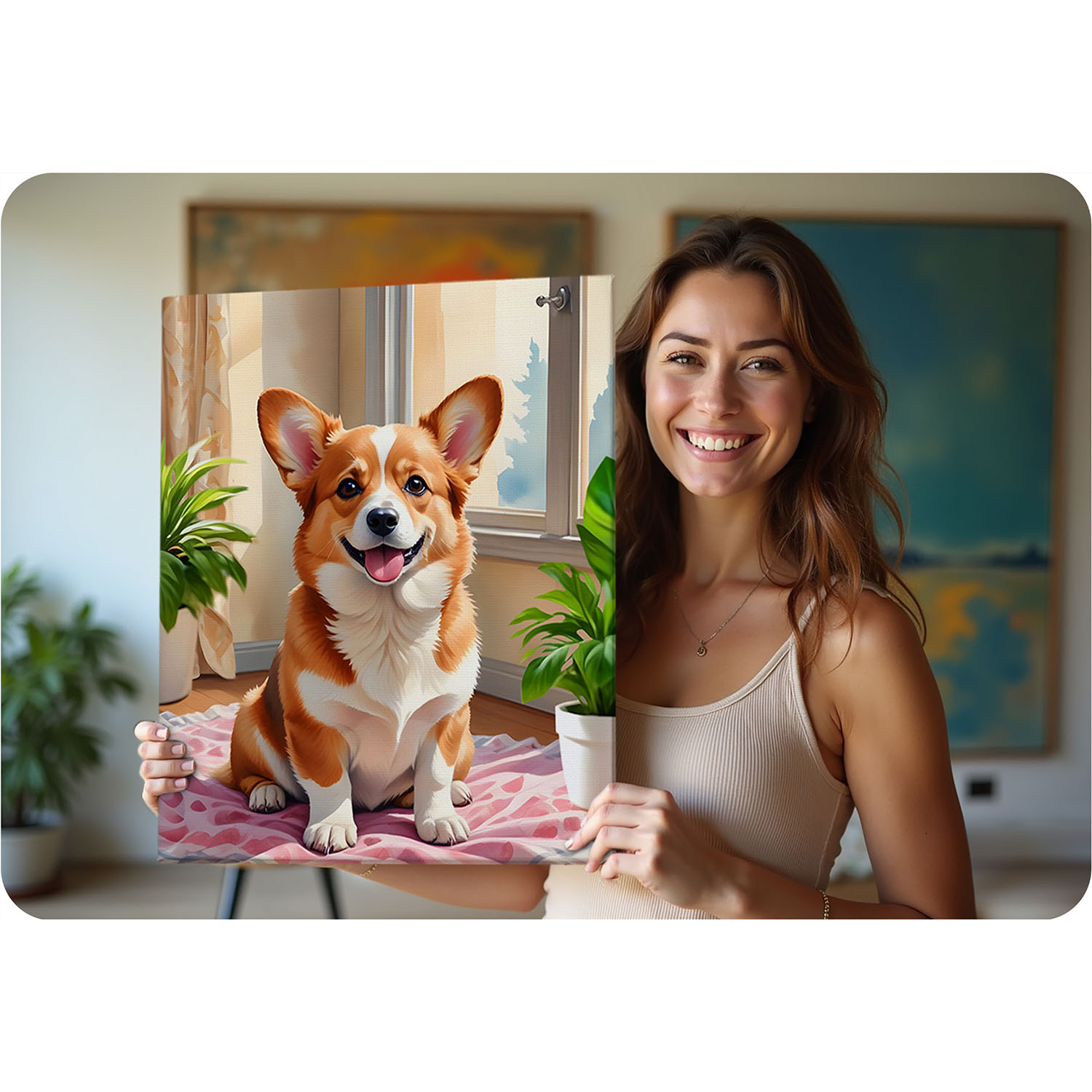 Maali numbri järgi pilt 40x50 cm Massido Corgi koer - Image 5