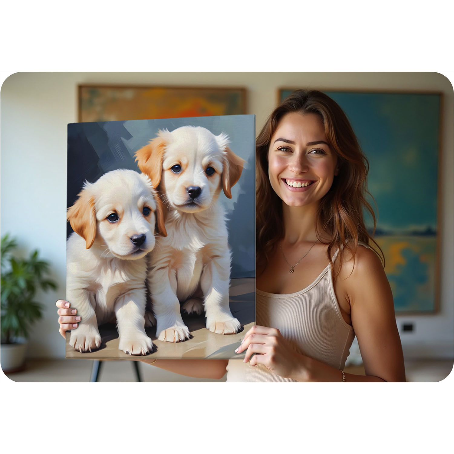 Maalitav pilt numbrite järgi 40x50 cm Massido kutsikad - Image 5