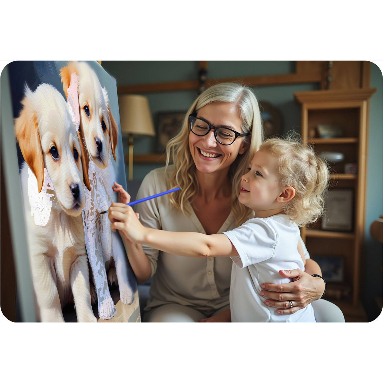 Maalitav pilt numbrite järgi 40x50 cm Massido kutsikad - Image 7