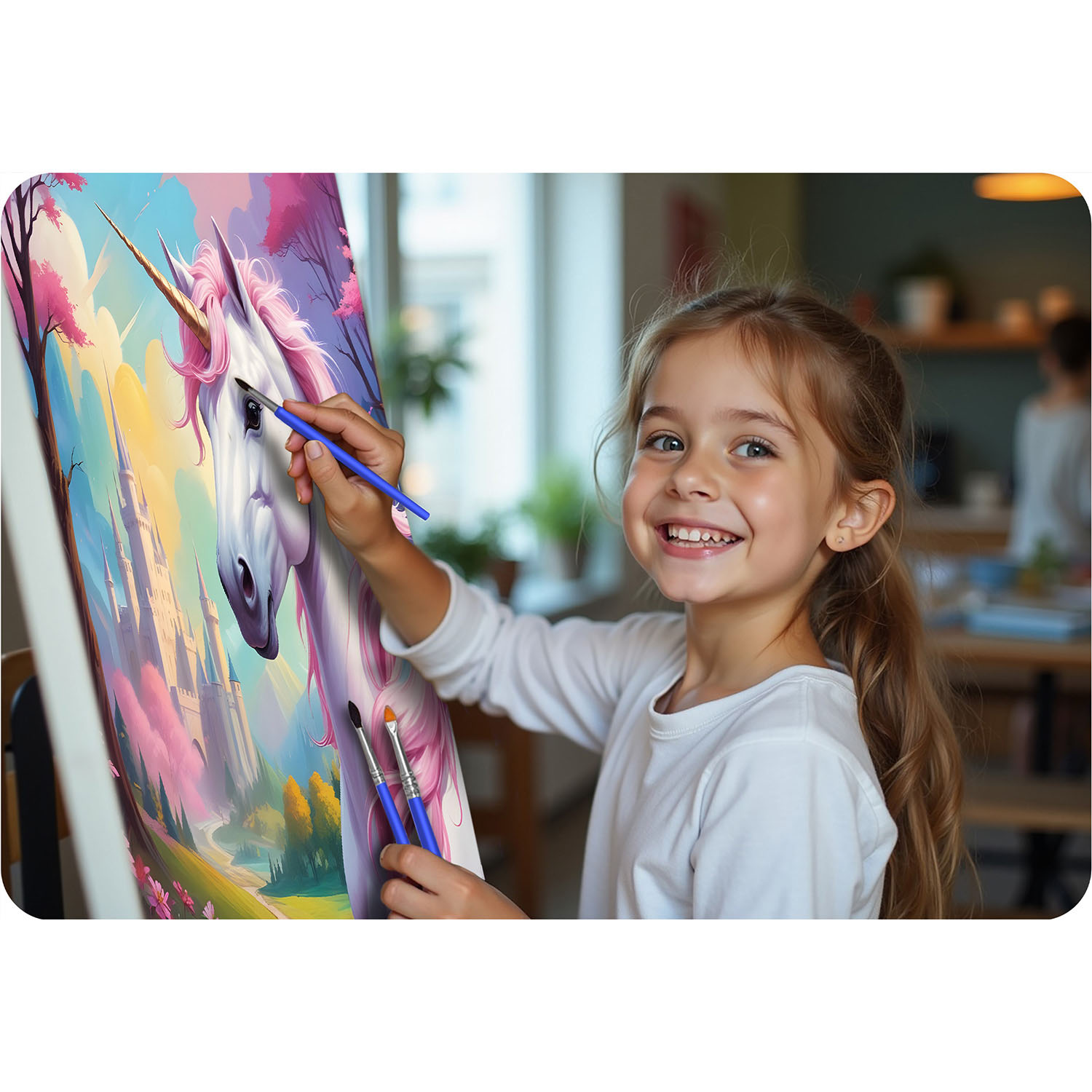 Maalitav pilt numbrite järgi 40x50 cm Massido Ükssarvik - Image 5