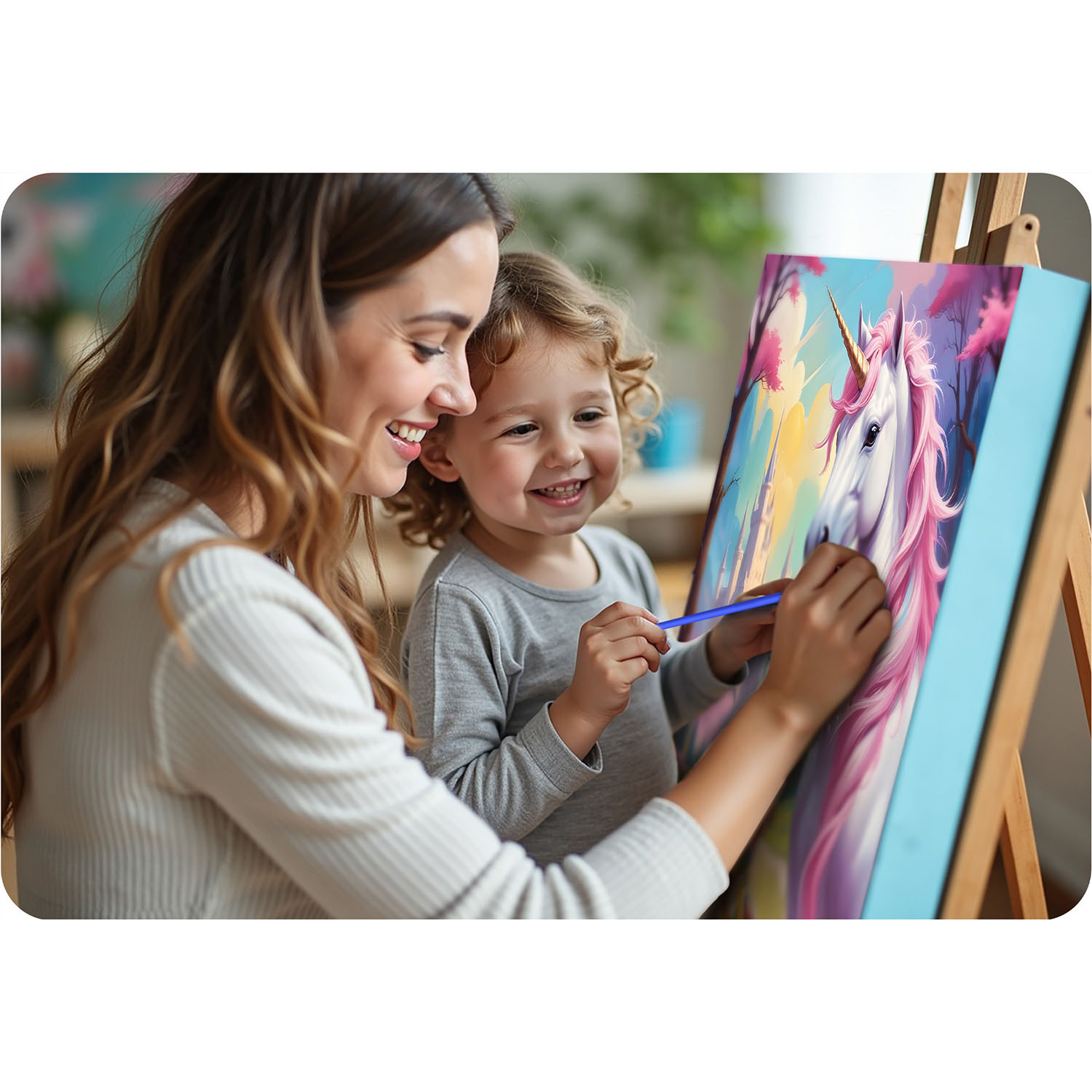 Maalitav pilt numbrite järgi 40x50 cm Massido Ükssarvik - Image 8