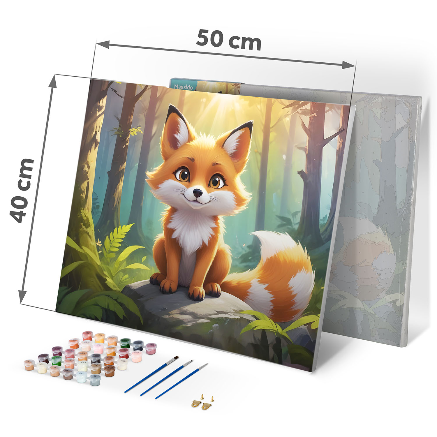 Maalitav pilt numbrite järgi 40x50 cm Massido Lisek - Image 4