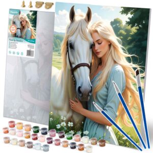 Maalitud numbrite järgi pilt 40x50 cm Massido Naise ja hobuse portree