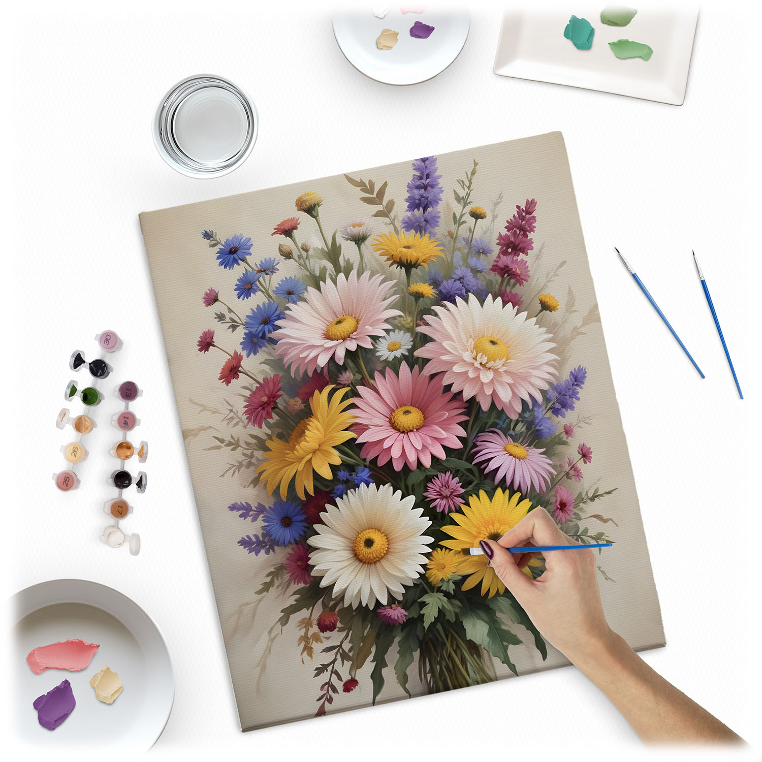 Maalitav pilt numbrite järgi 40x50 cm Massido Flowers - Image 2