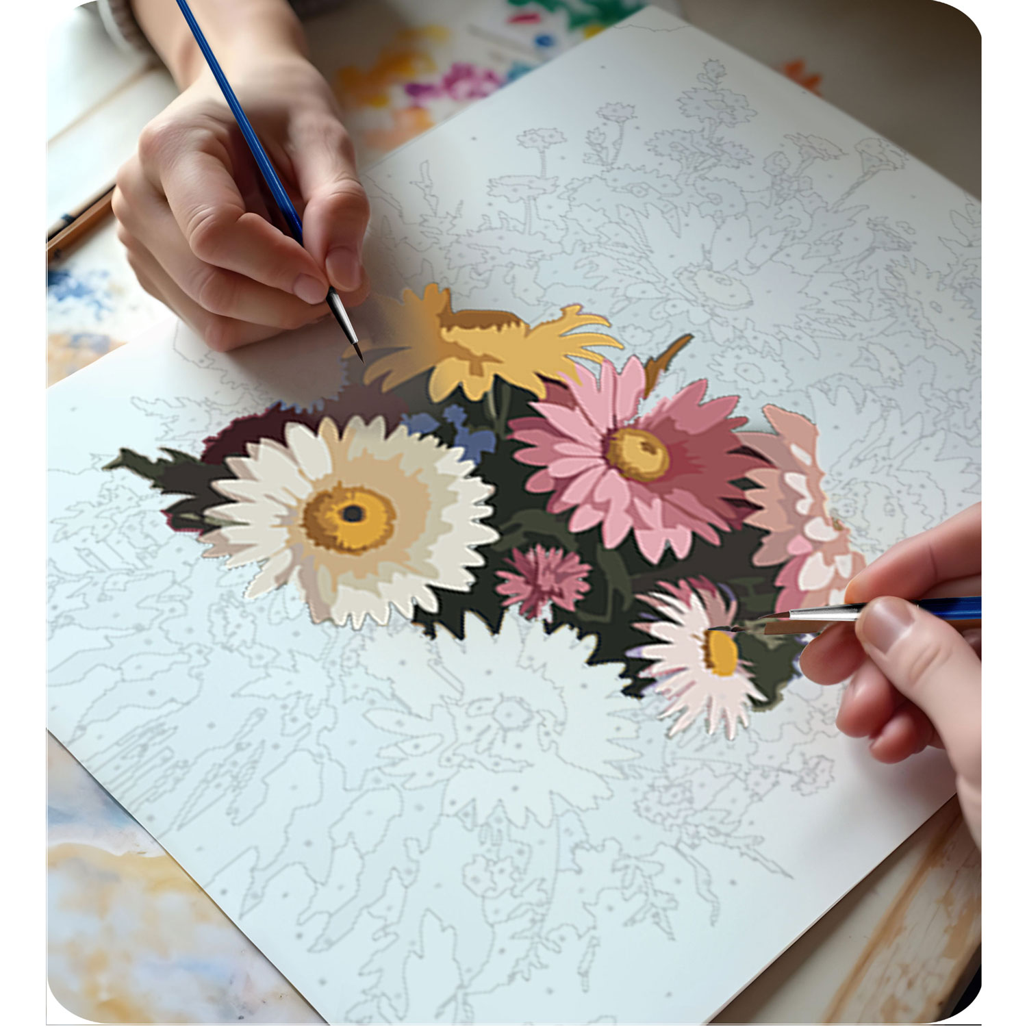 Maalitav pilt numbrite järgi 40x50 cm Massido Flowers - Image 6