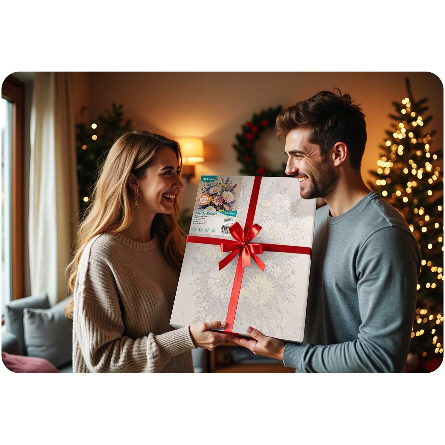 Maalitav pilt numbrite järgi 40x50 cm Massido Flowers - Image 8