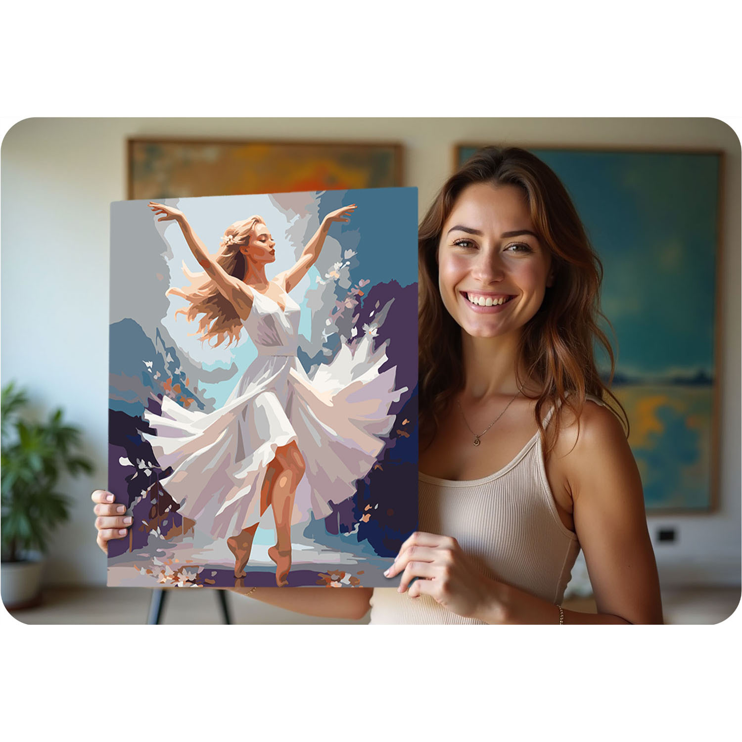 Maalitud numbrite järgi pilt 40x50 cm Massido Tantsiv Naine - Image 5