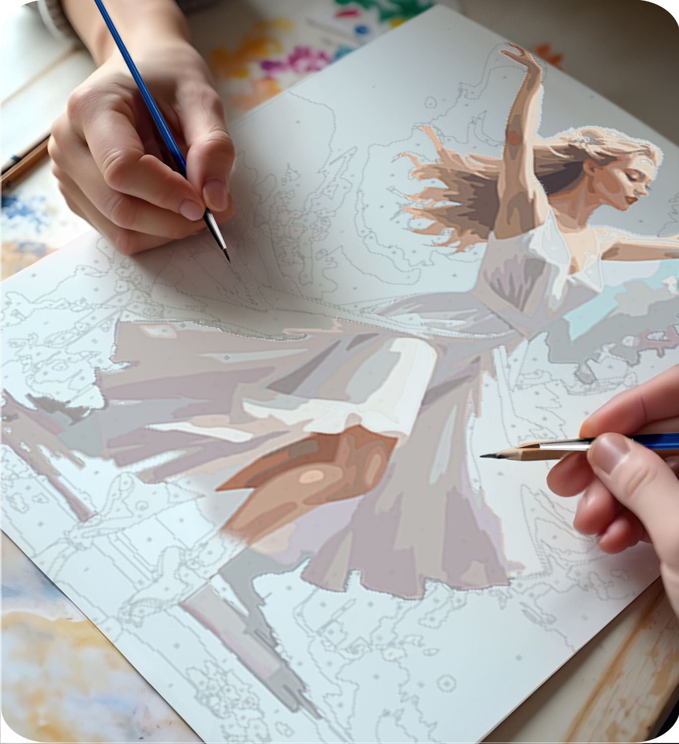 Maalitud numbrite järgi pilt 40x50 cm Massido Tantsiv Naine - Image 6