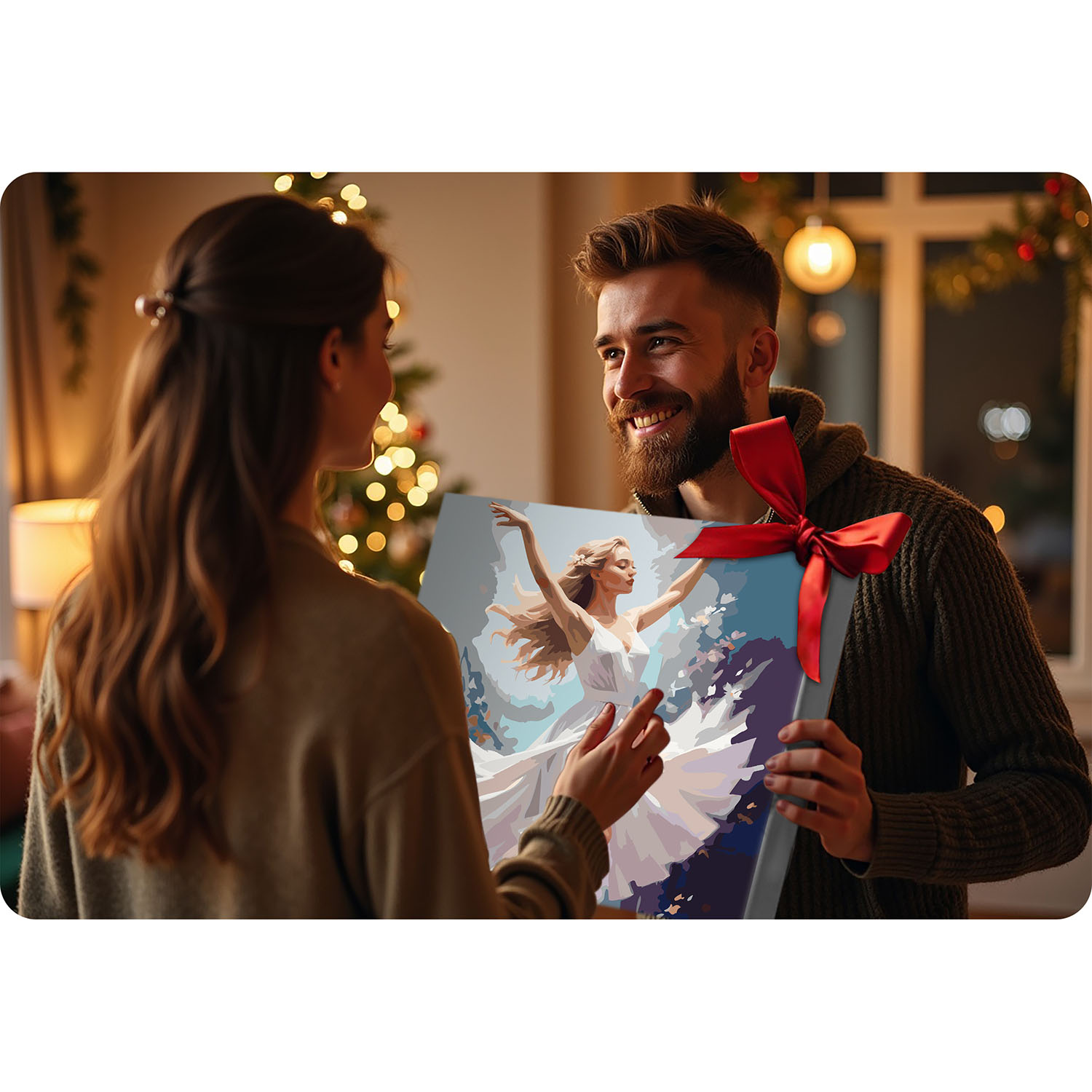 Maalitud numbrite järgi pilt 40x50 cm Massido Tantsiv Naine - Image 8