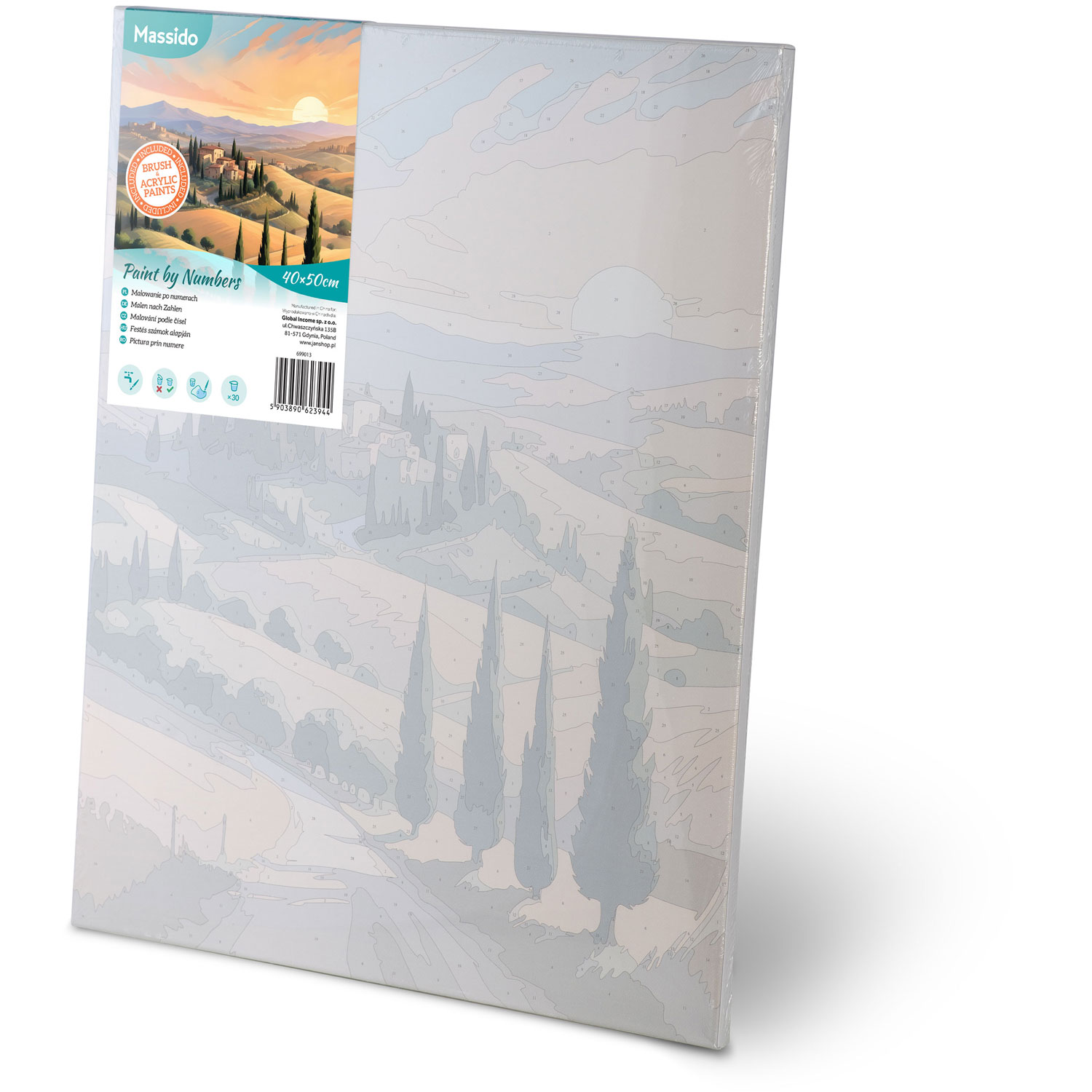 Maali numbrite järgi pilt 40x50 cm Massido Landscape - Image 3