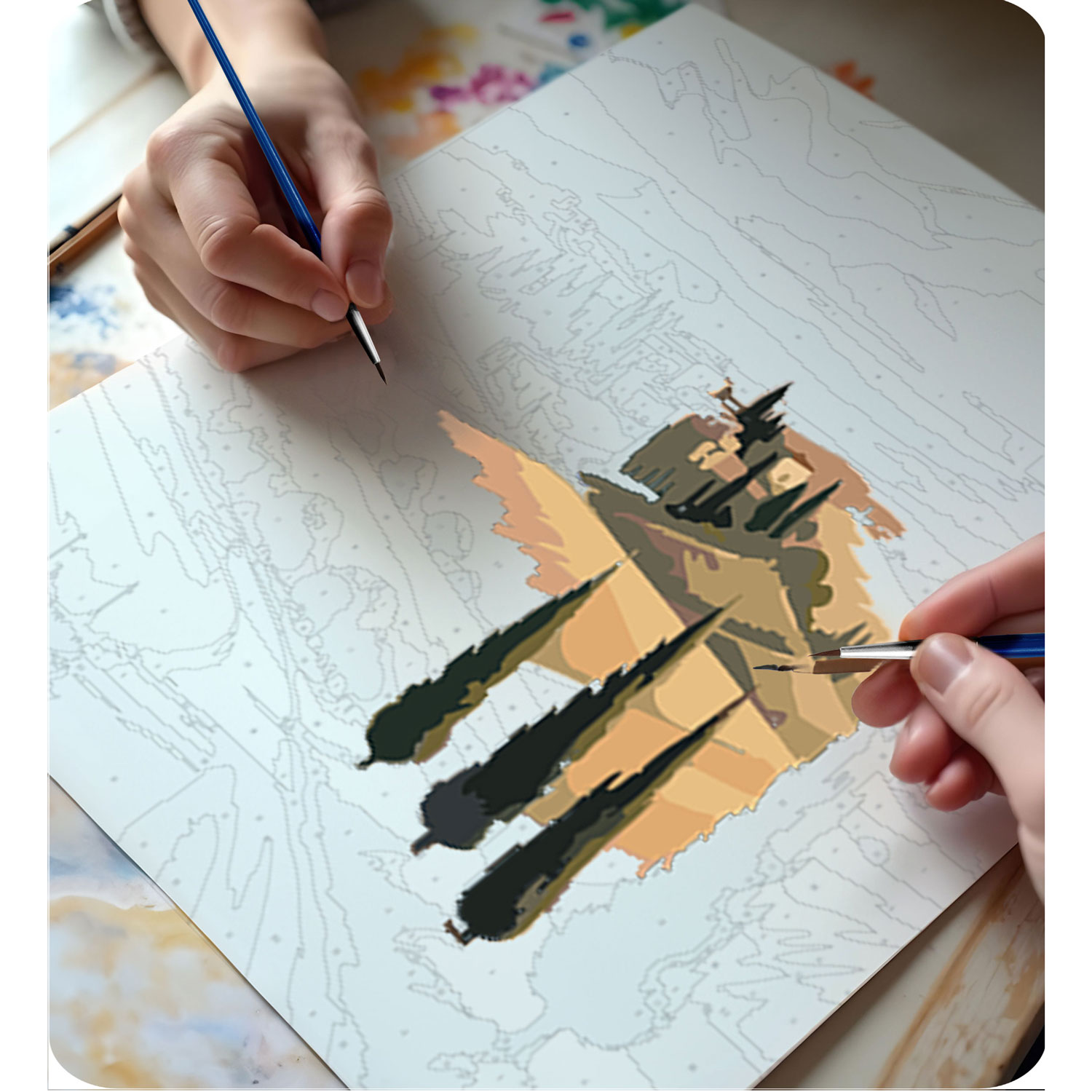 Maali numbrite järgi pilt 40x50 cm Massido Landscape - Image 6