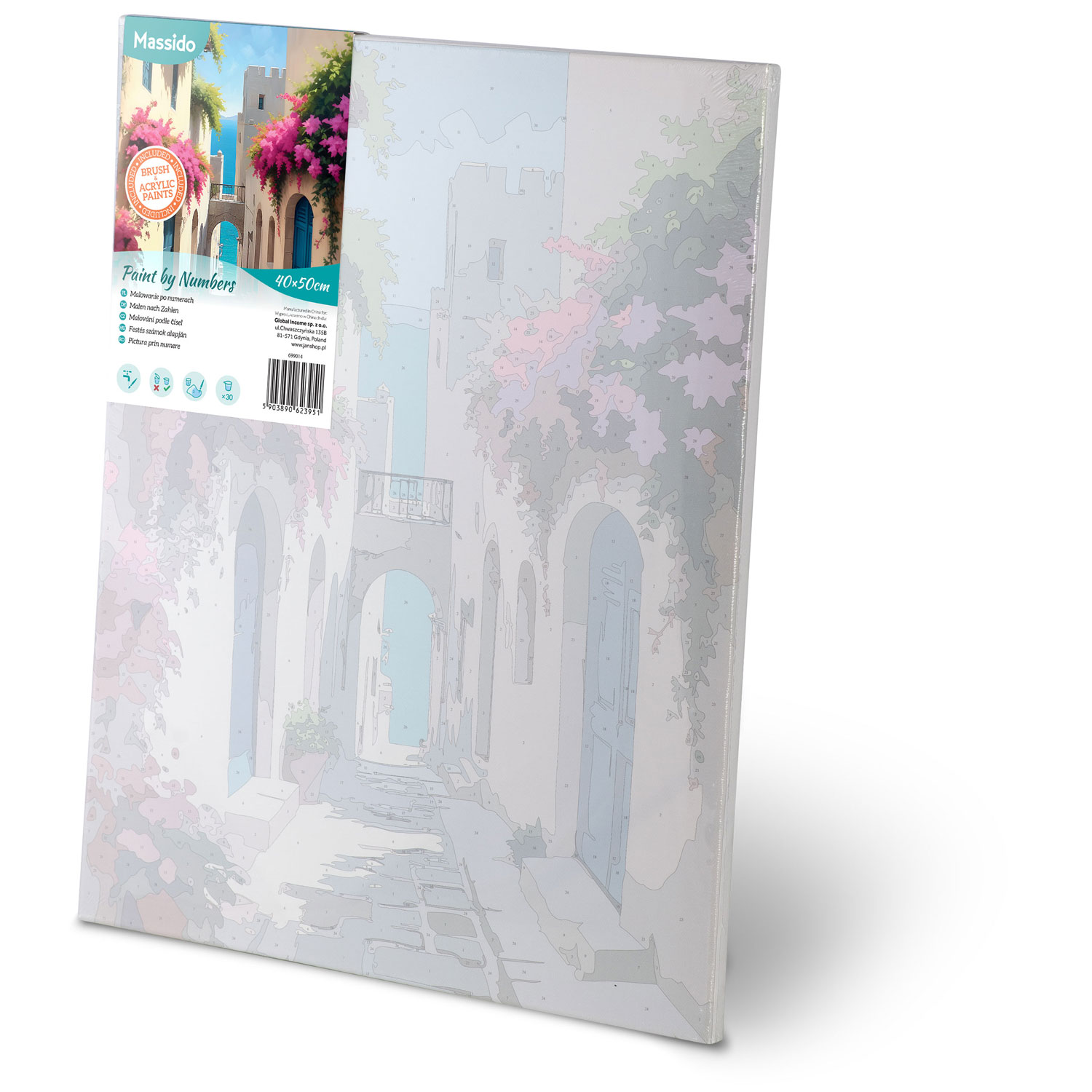 Maalitav pilt numbrite järgi 40x50 cm Massido Cityscape - Image 3