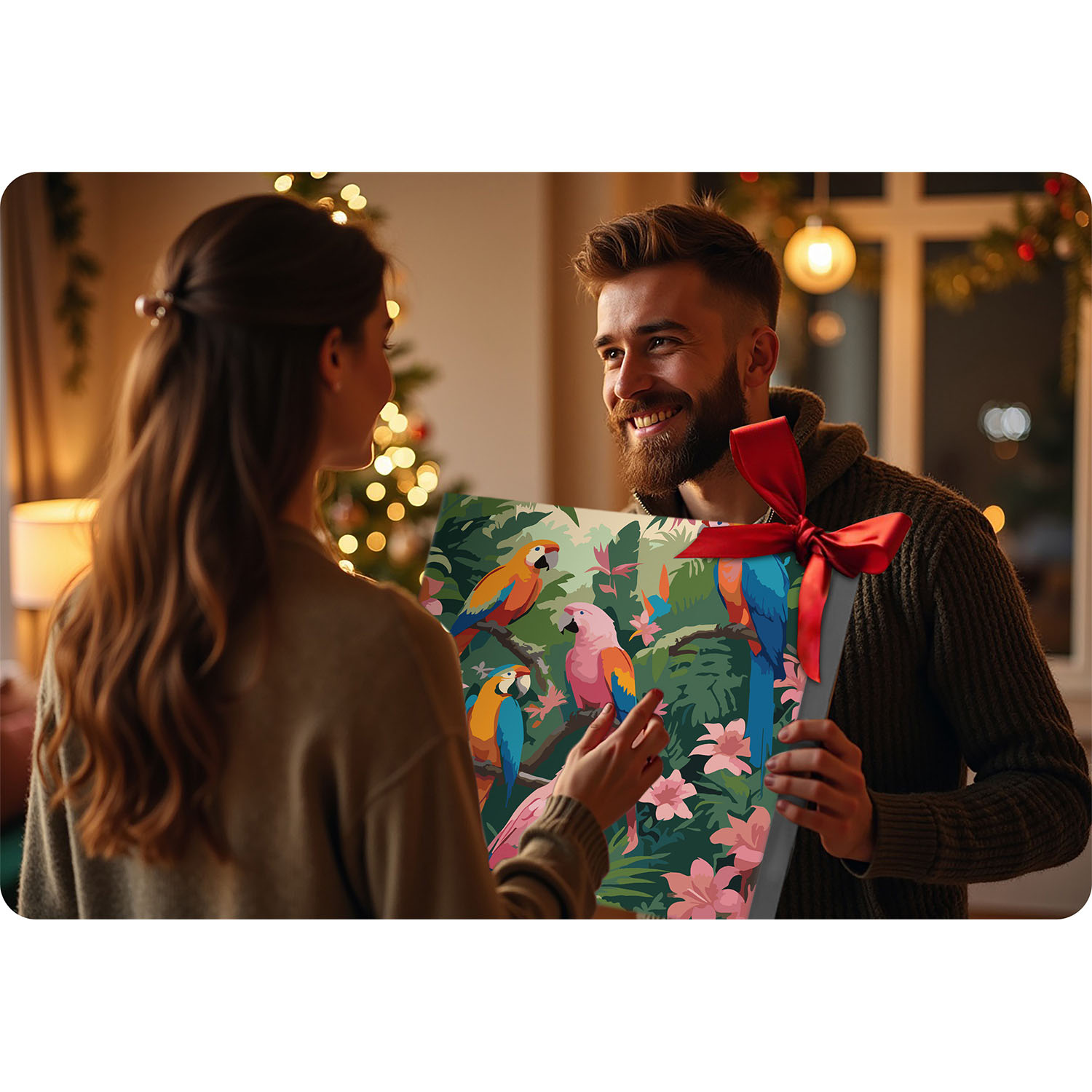 Maalitav pilt numbrite järgi 40x50 cm Massido Papugi - Image 8