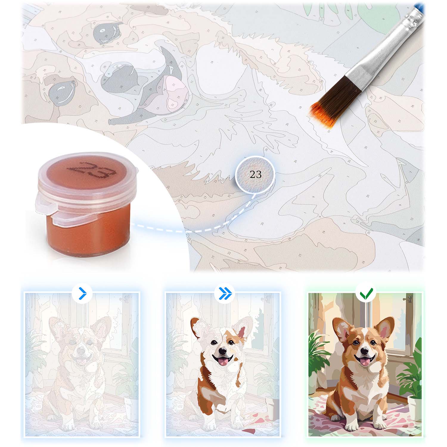 Maalitav pilt numbrite järgi 40x50 cm Massido kassid - Image 13