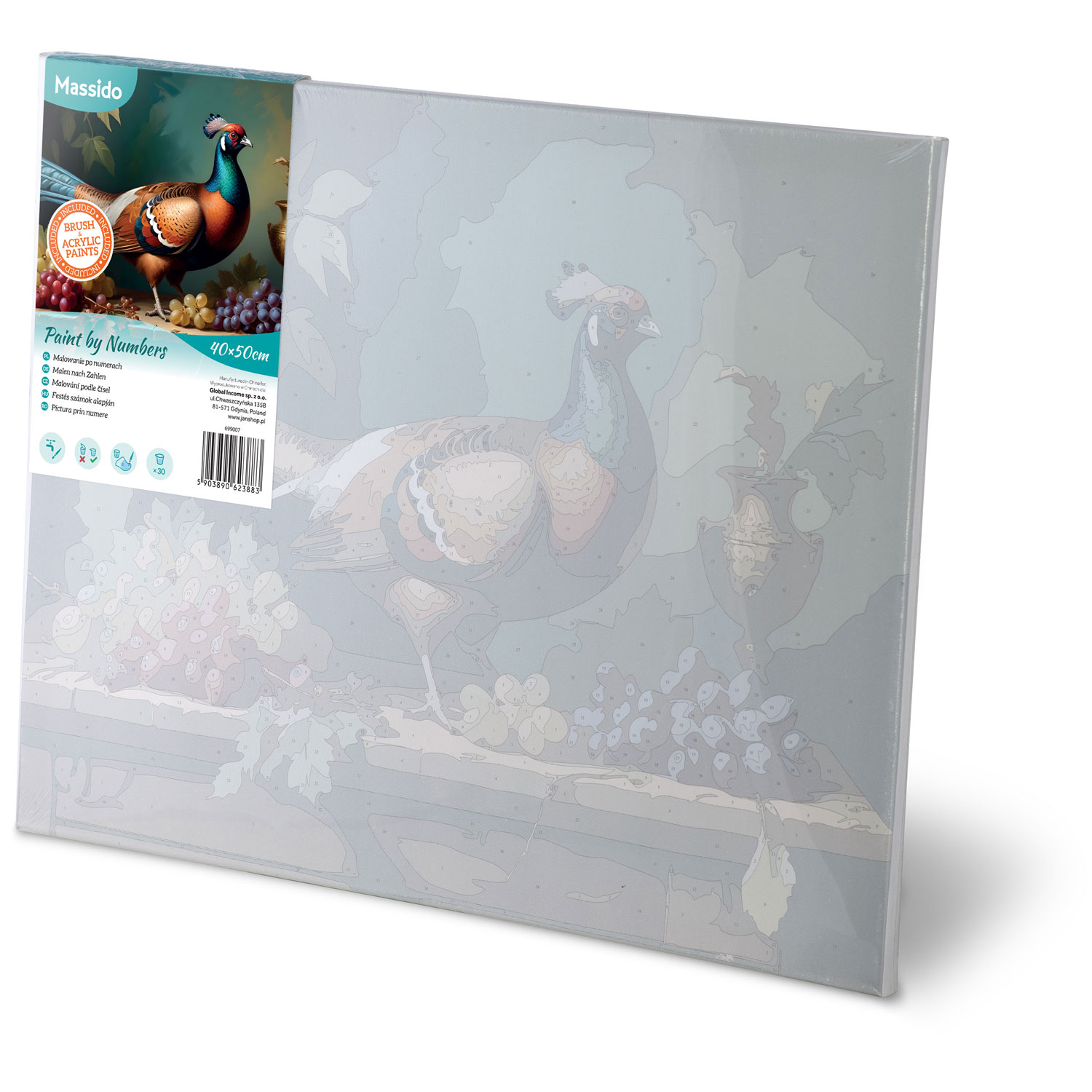 Maalitav pilt numbri järgi 40x50 cm Massido faasan - Image 3