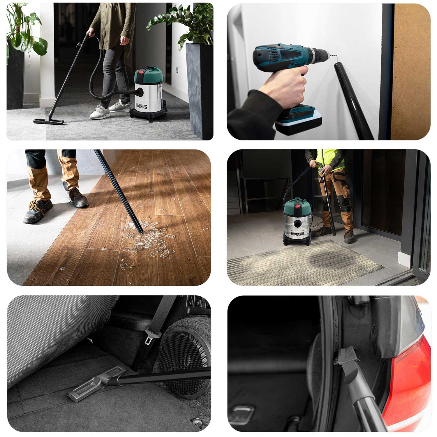 Tööstuslik tolmuimeja 20L 1200W HM-400 - Image 10