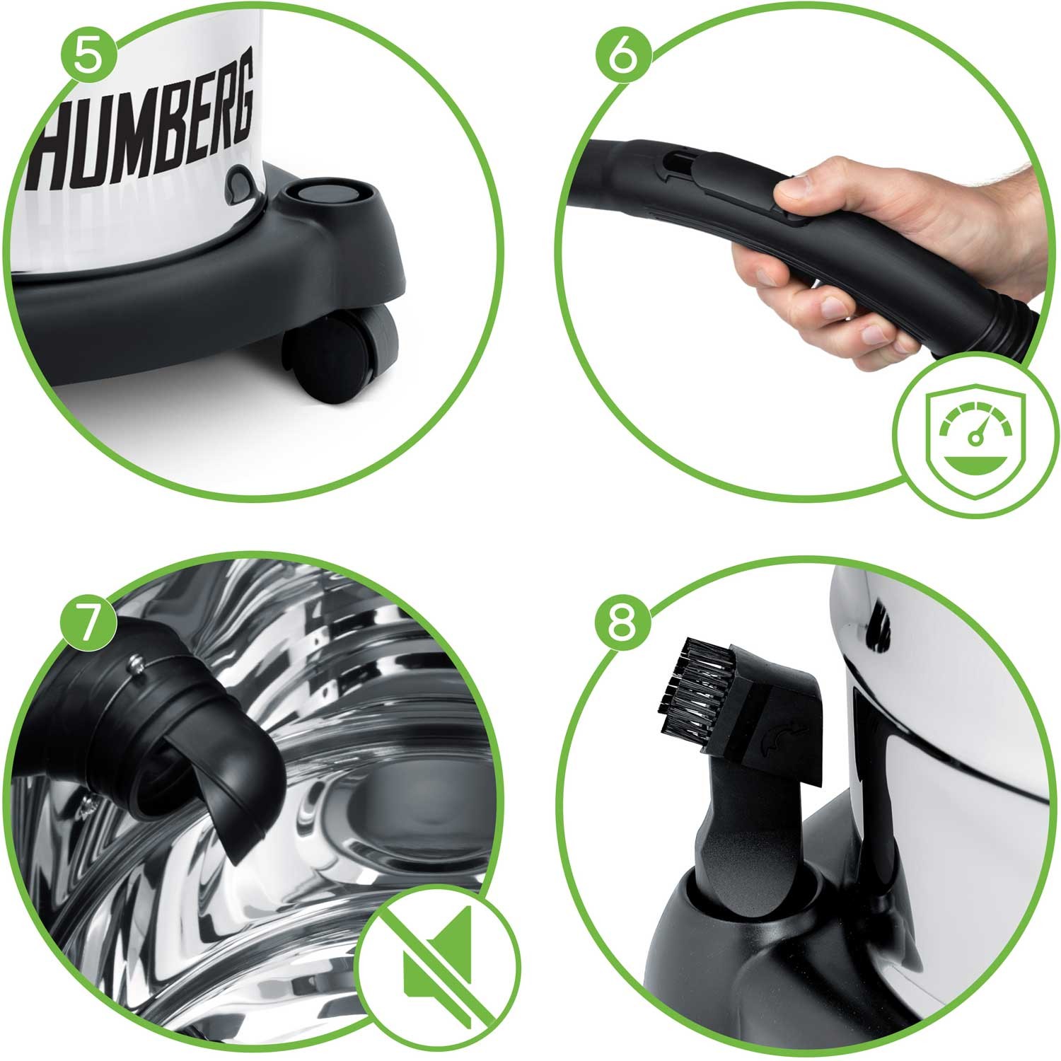 Tööstuslik tolmuimeja 20L 1200W HM-400 - Image 13