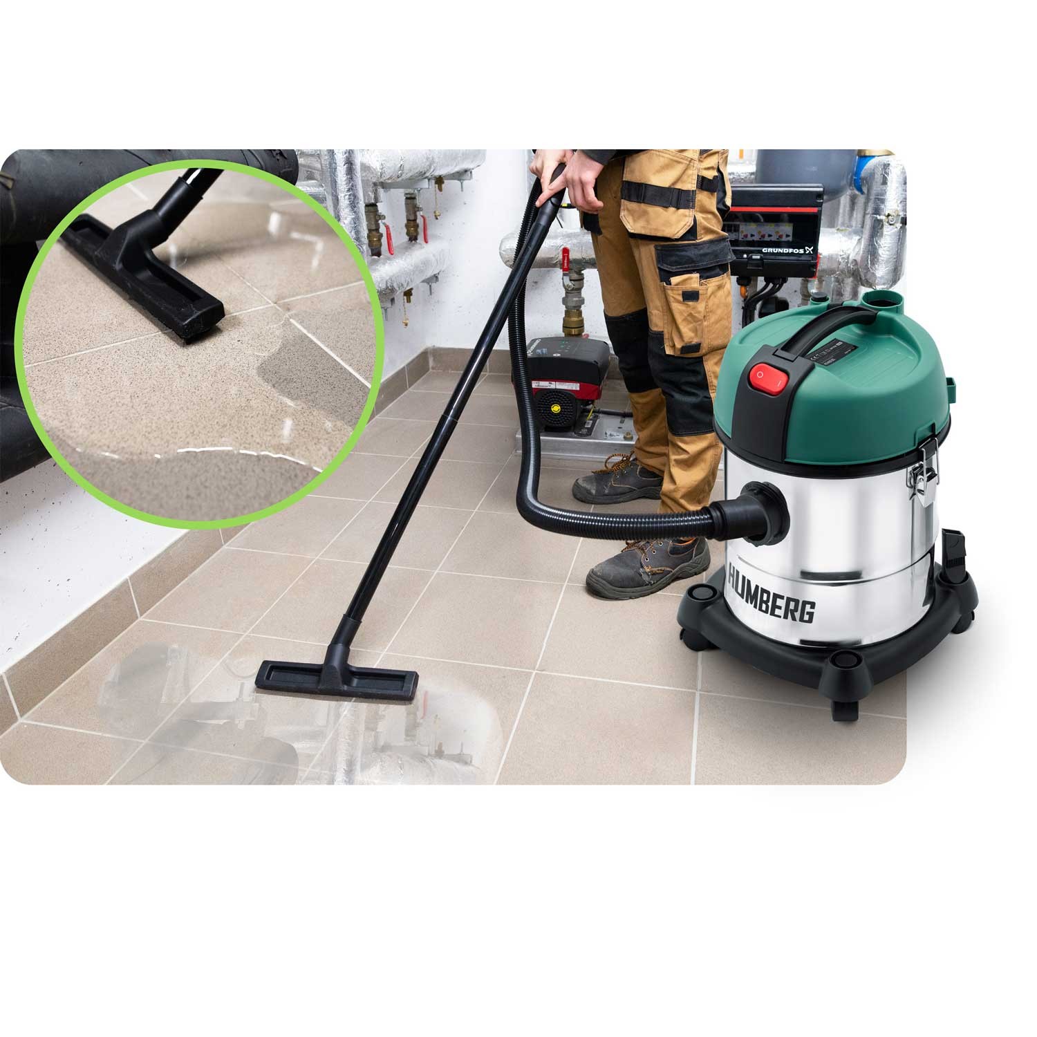 Tööstuslik tolmuimeja 20L 1200W HM-400 - Image 14