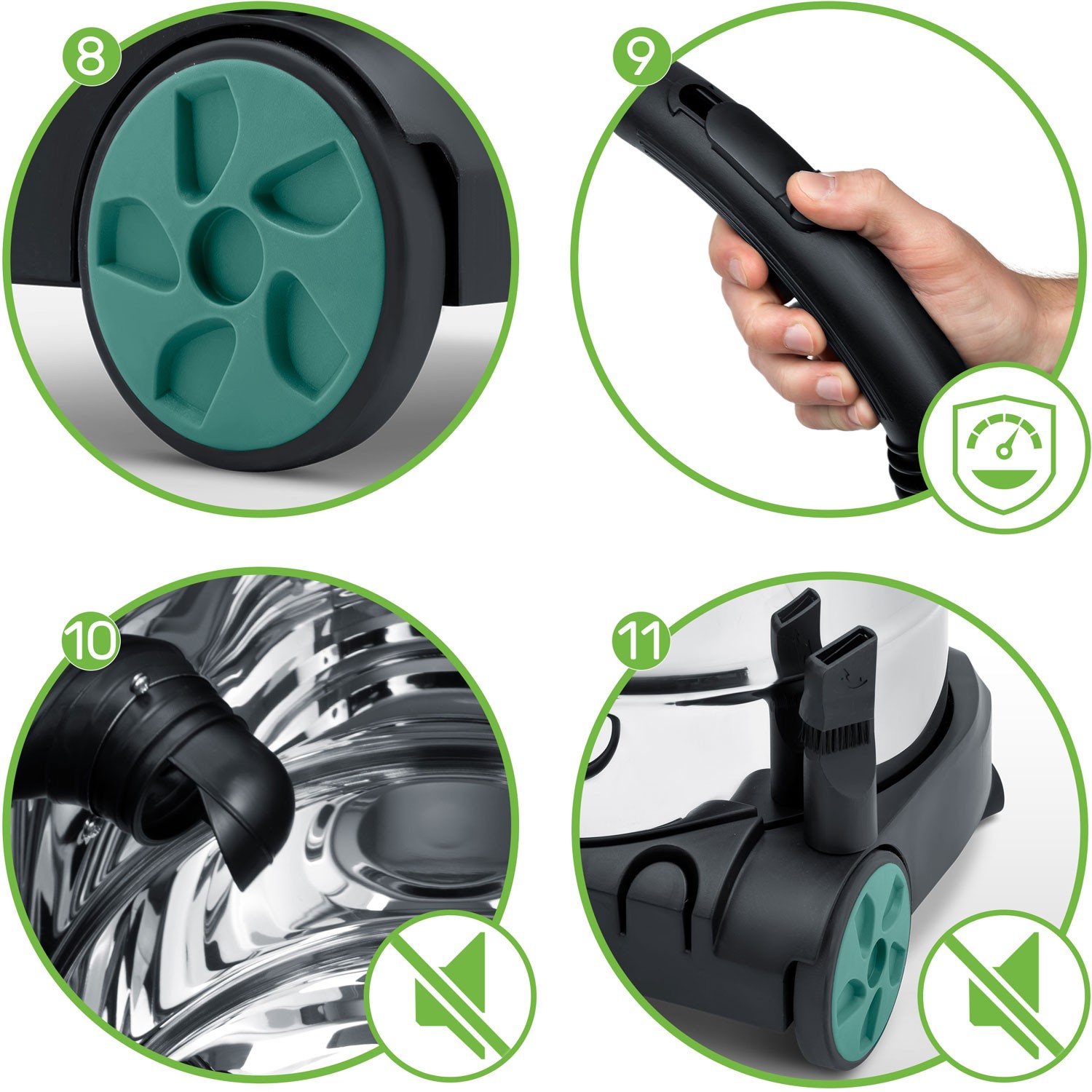 Tööstuslik tolmuimeja 30L 1600W HM-402 - Image 13