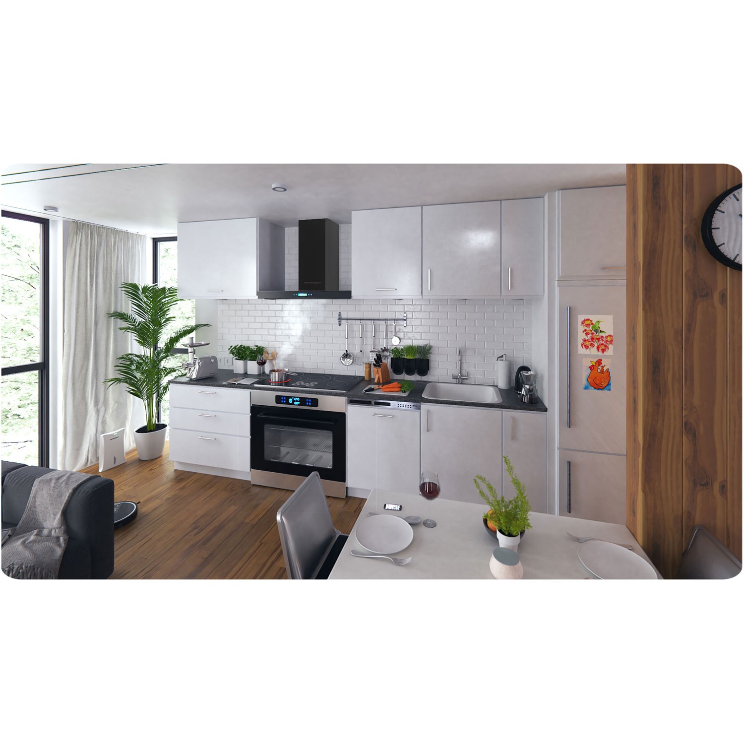 Berdsen BE-90S must 90 cm köögikubu - Image 8