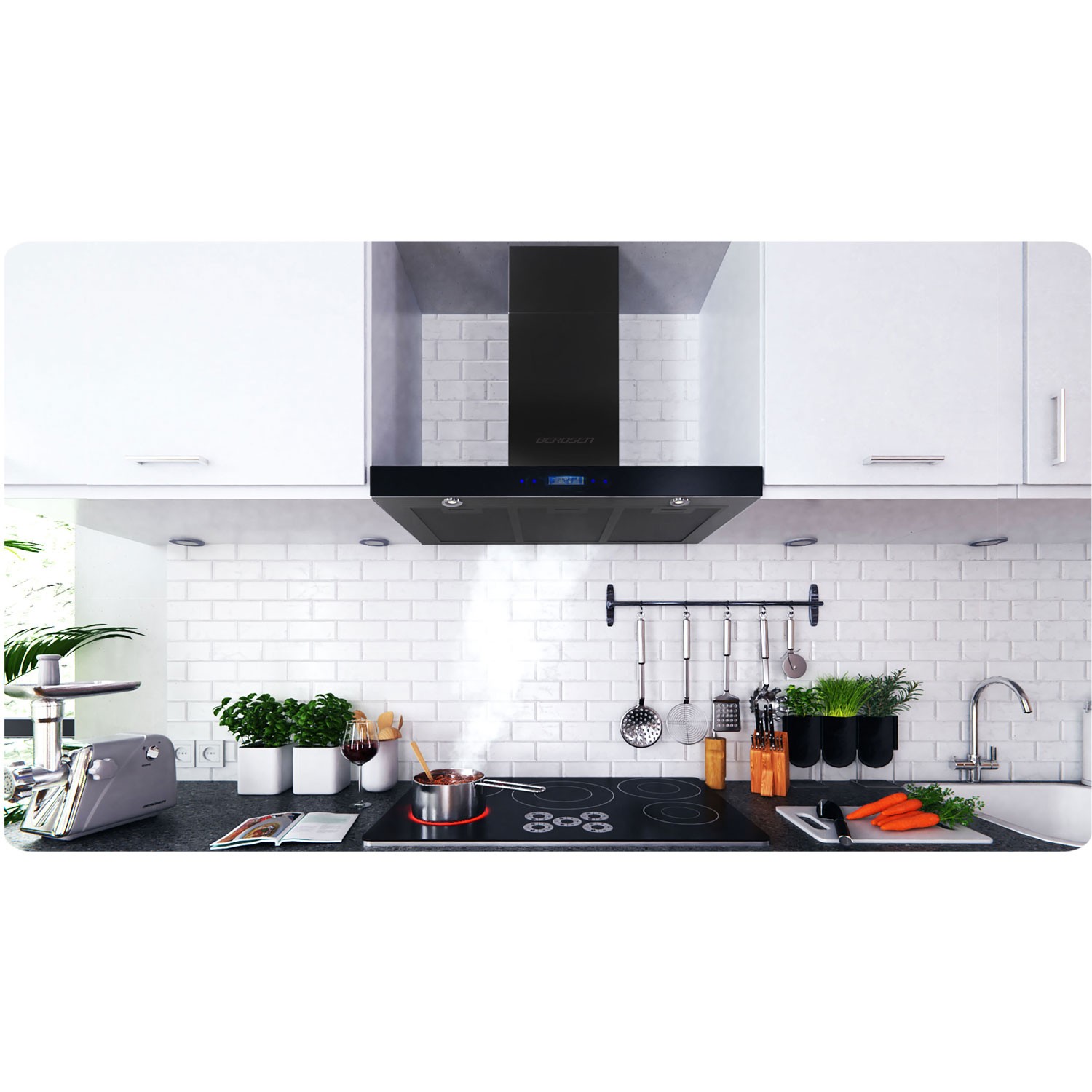 Berdsen BE-90S must 90 cm köögikubu - Image 10